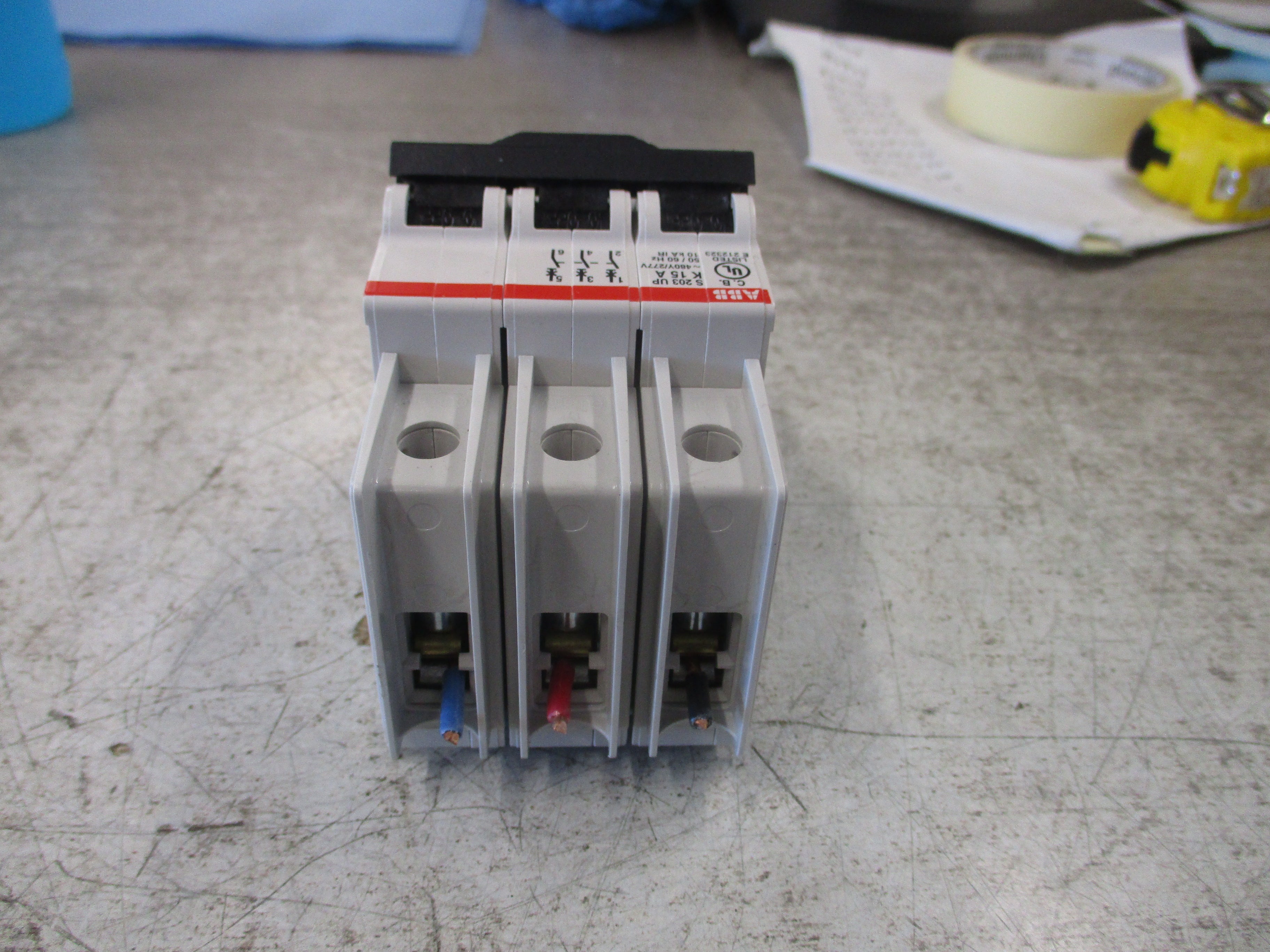 ABB Circuit Breaker S203UP-K15A 15A 480Y/277V 3P Used