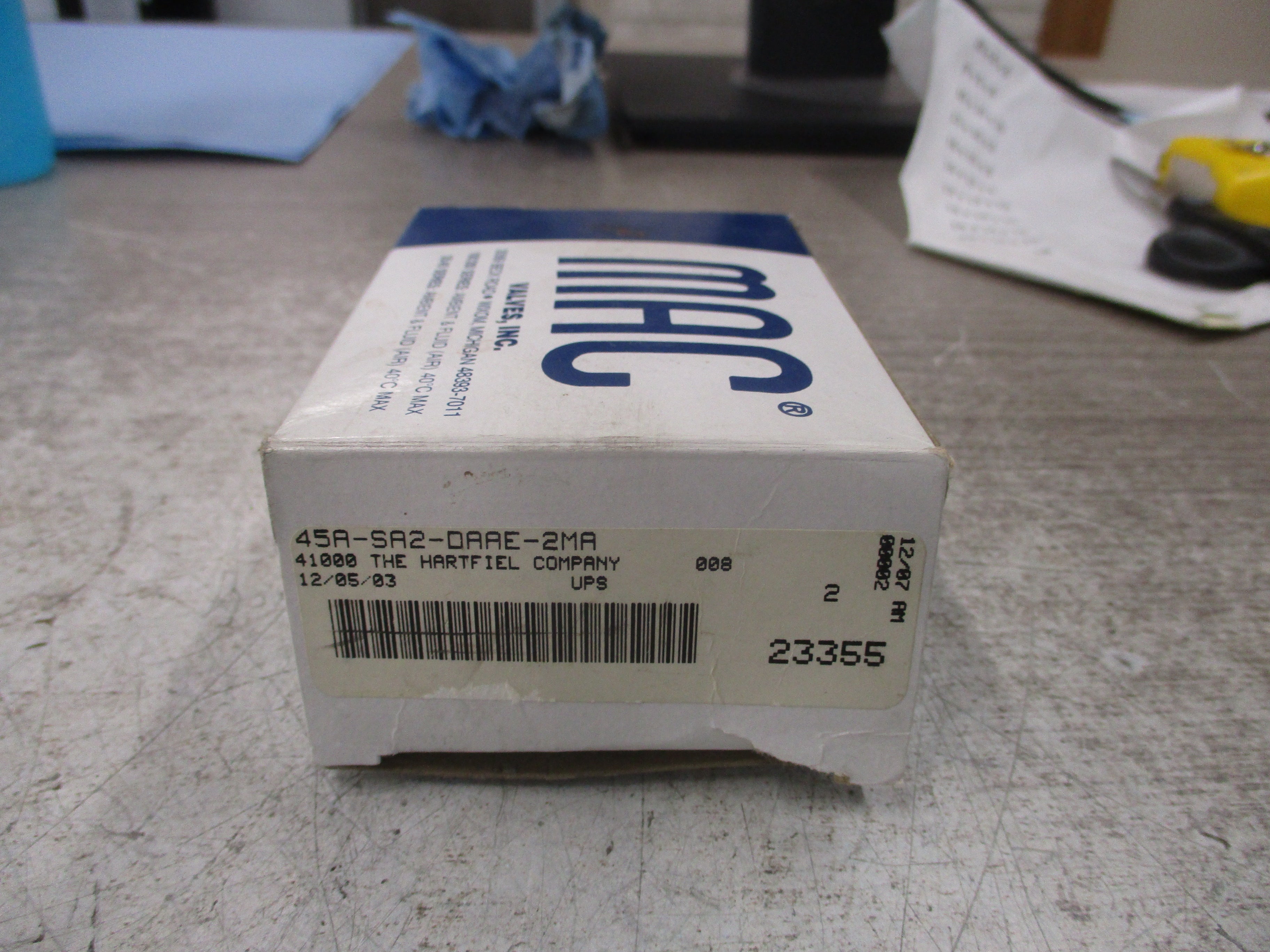 MAC Solenoid Valve 45A-SA2-DAAE-2MA 110-120V New Surplus