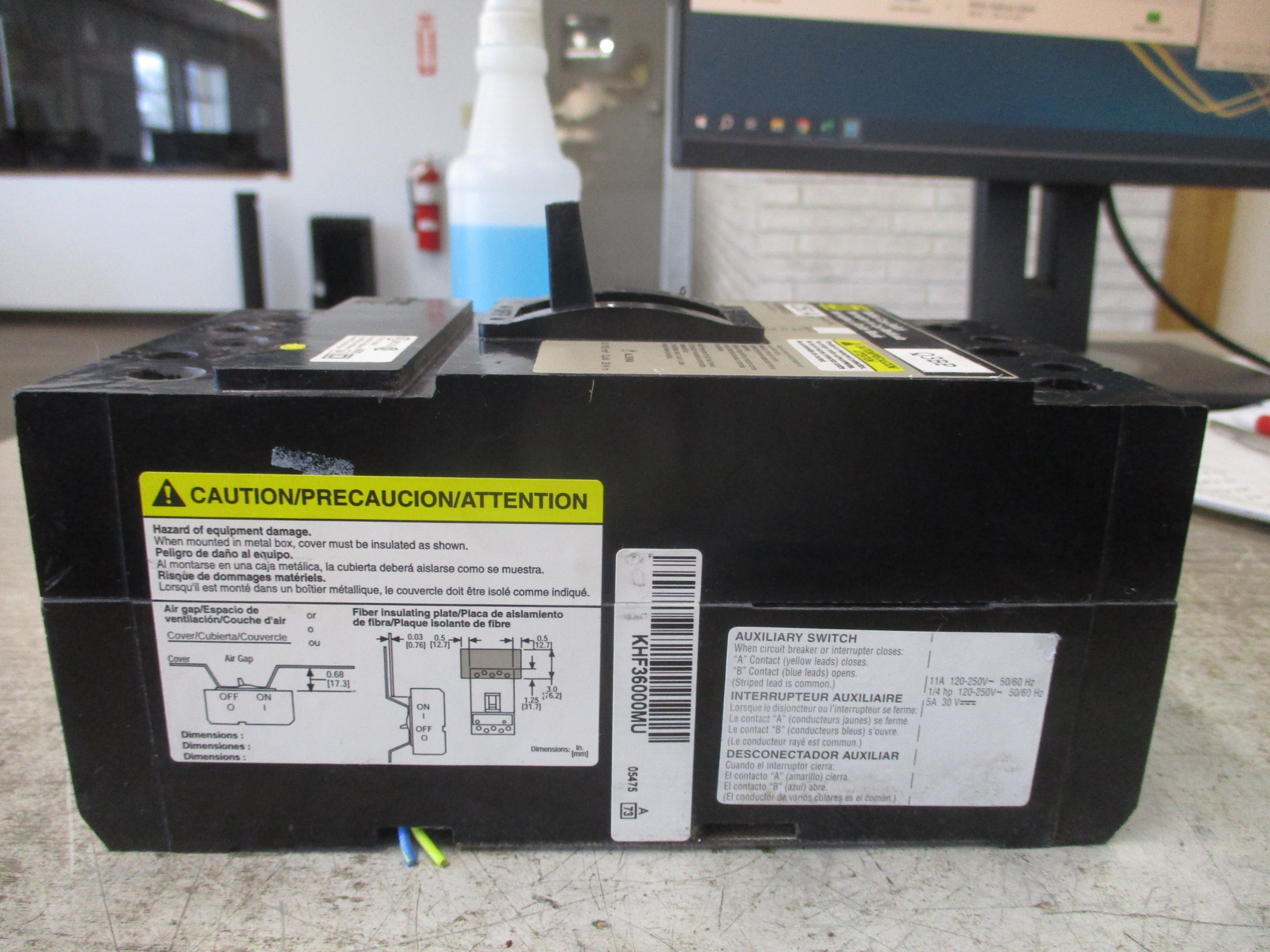 Square D Circuit Breaker KHL36000M1212 250A 600V 3P Used