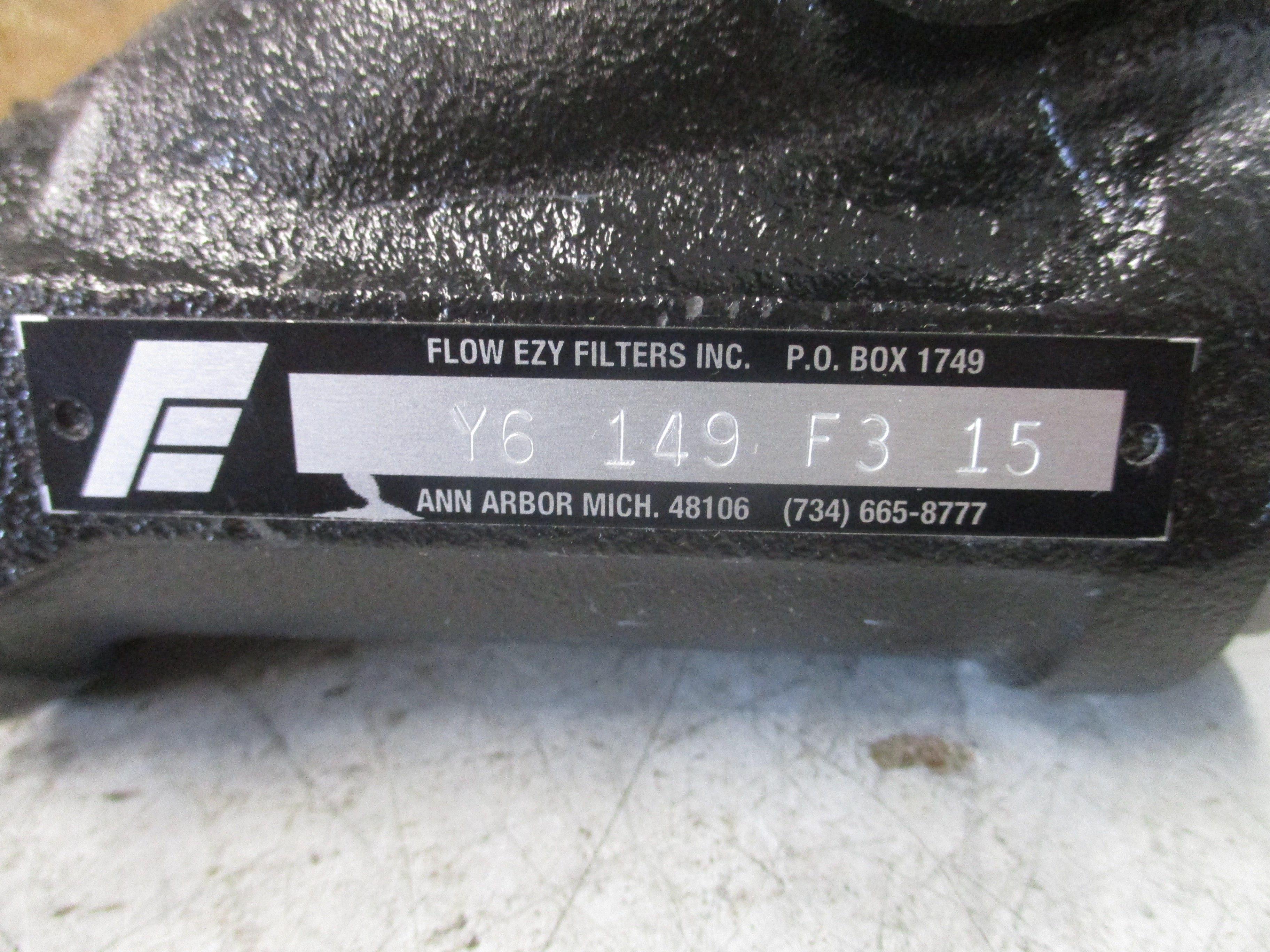 Flow Ezy Filters Inc. Inline FIlter Valve Y6 149 F3 15 New Surplus