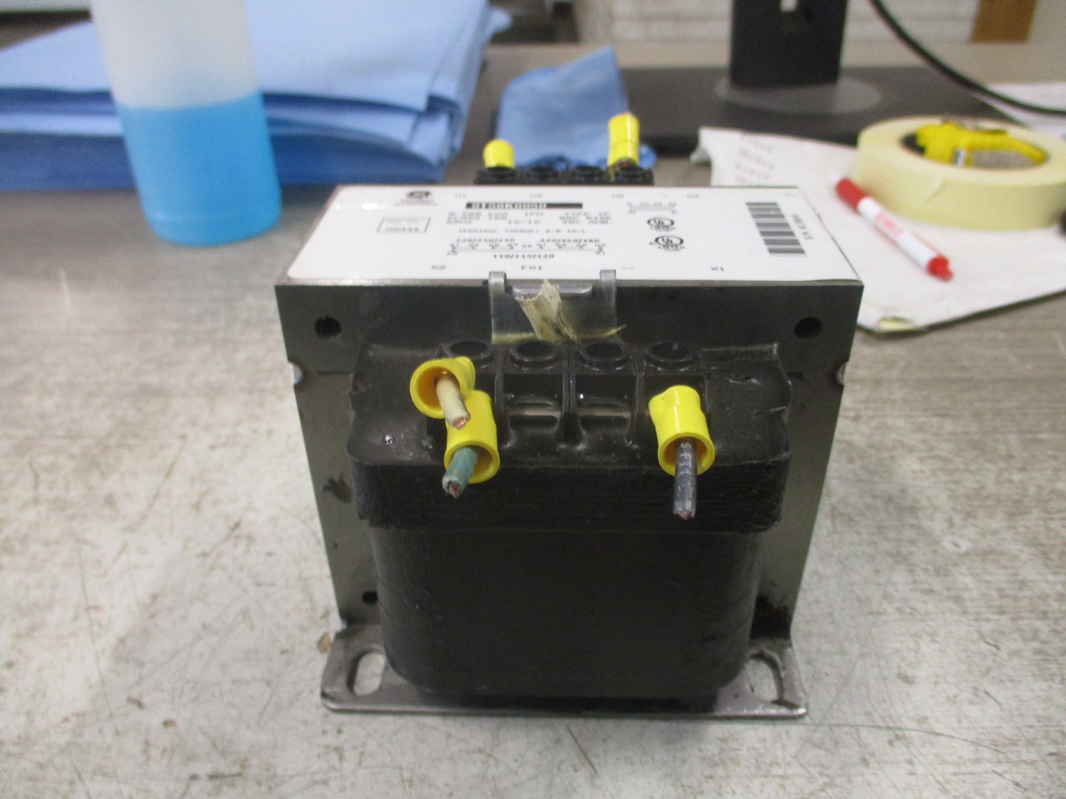 GE Control Transformer 9T58K0050 0.500KVA Pri: 240/480V Sec: 120V 1Ph 60Hz Used