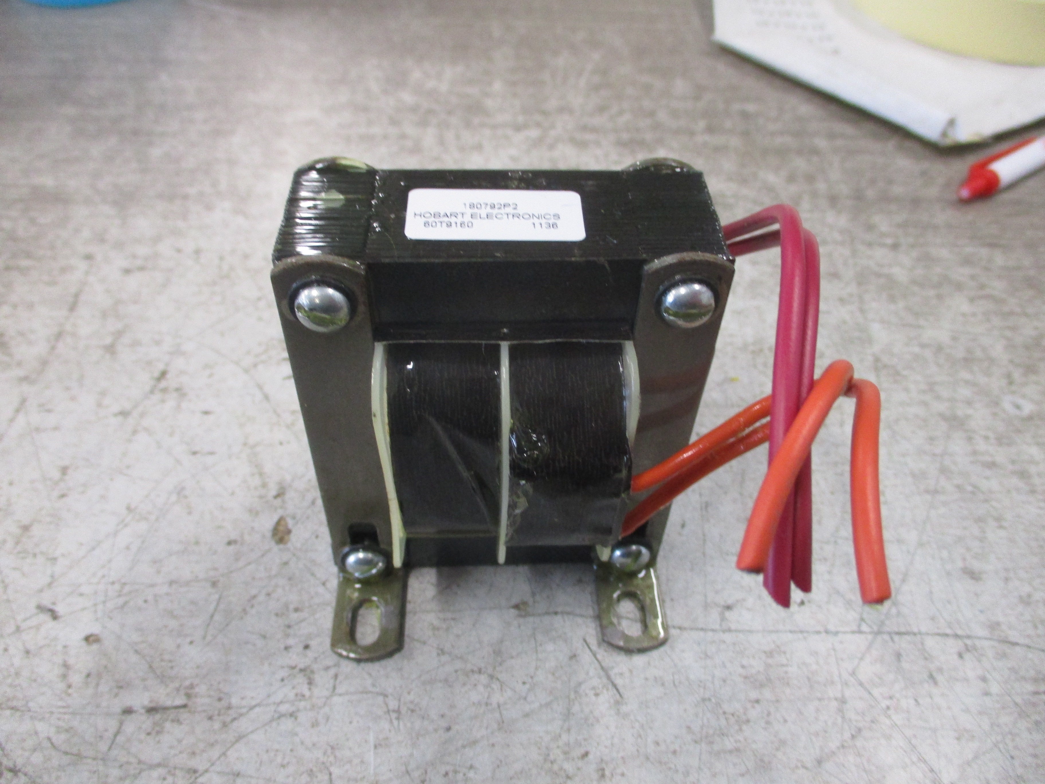 Hobart Transformer 60T9160 27VA Pri: 24V Sec: 22V 50/60Hz Used