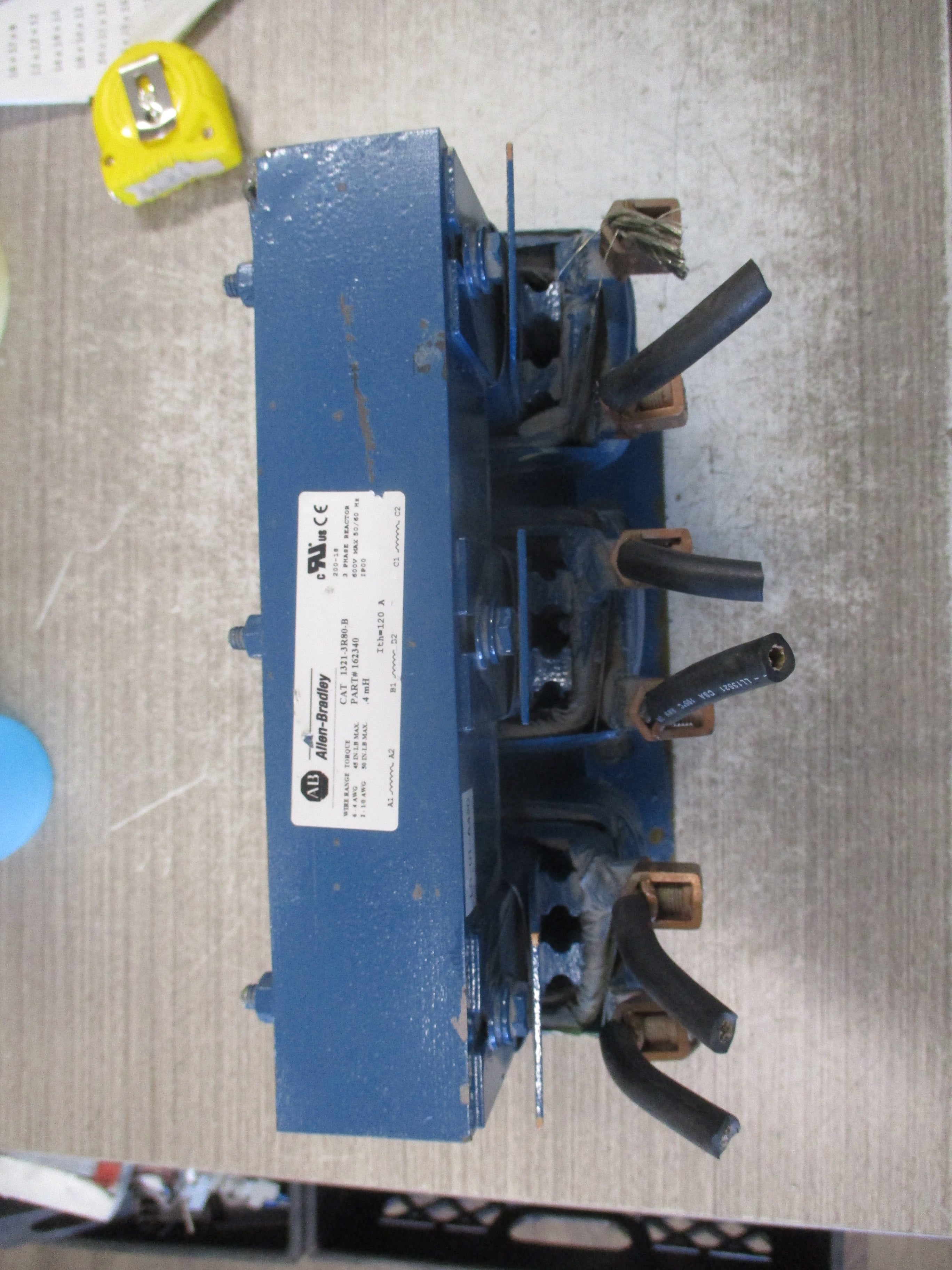 Allen-Bradley 3 Phase Line Reactor 1321-3R80-B 0.4mH 600V 50/60Hz