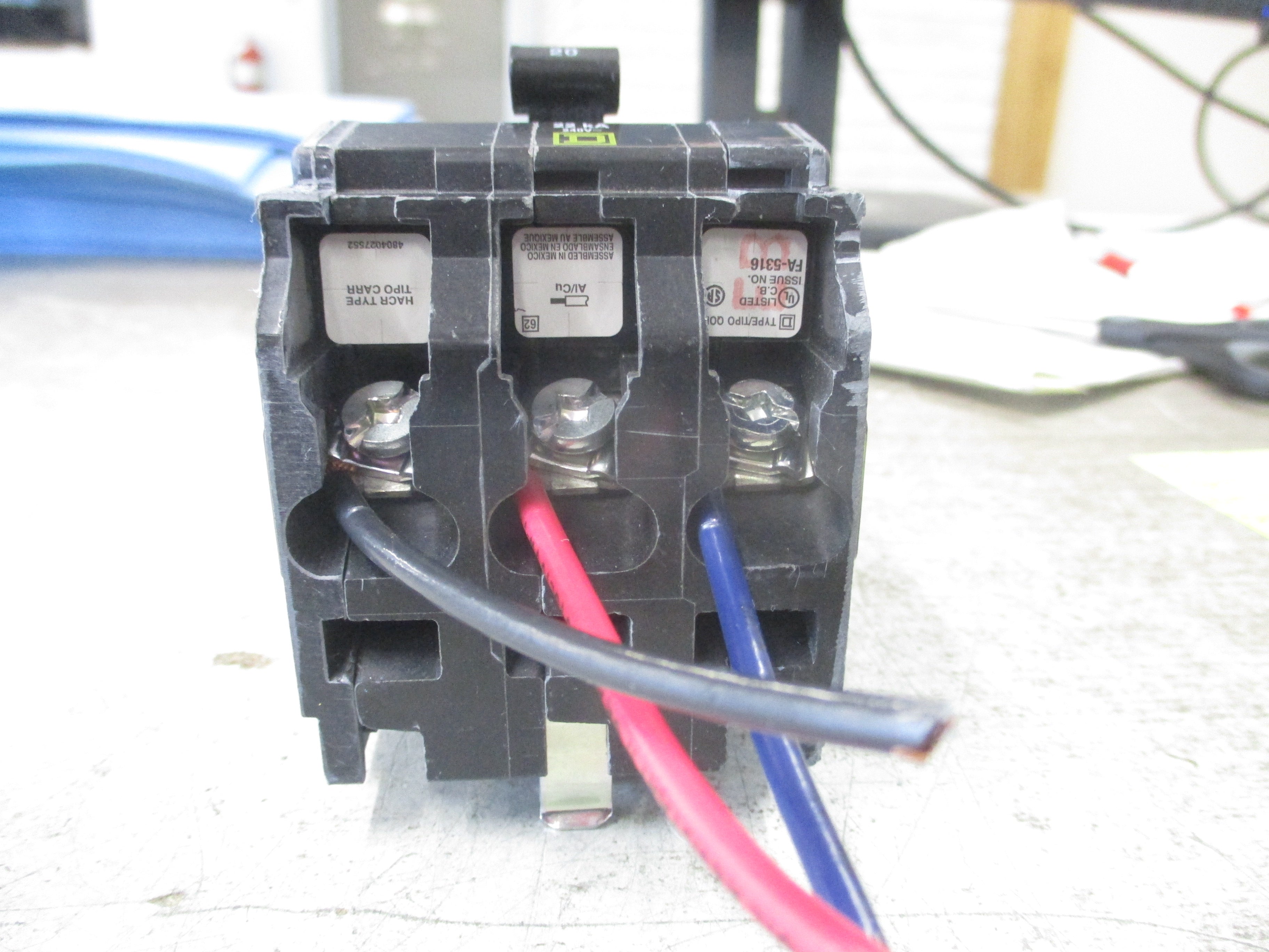 Square D Bolt-On Circuit Breaker QOB320VH 20A 240V 3P 22KA Used