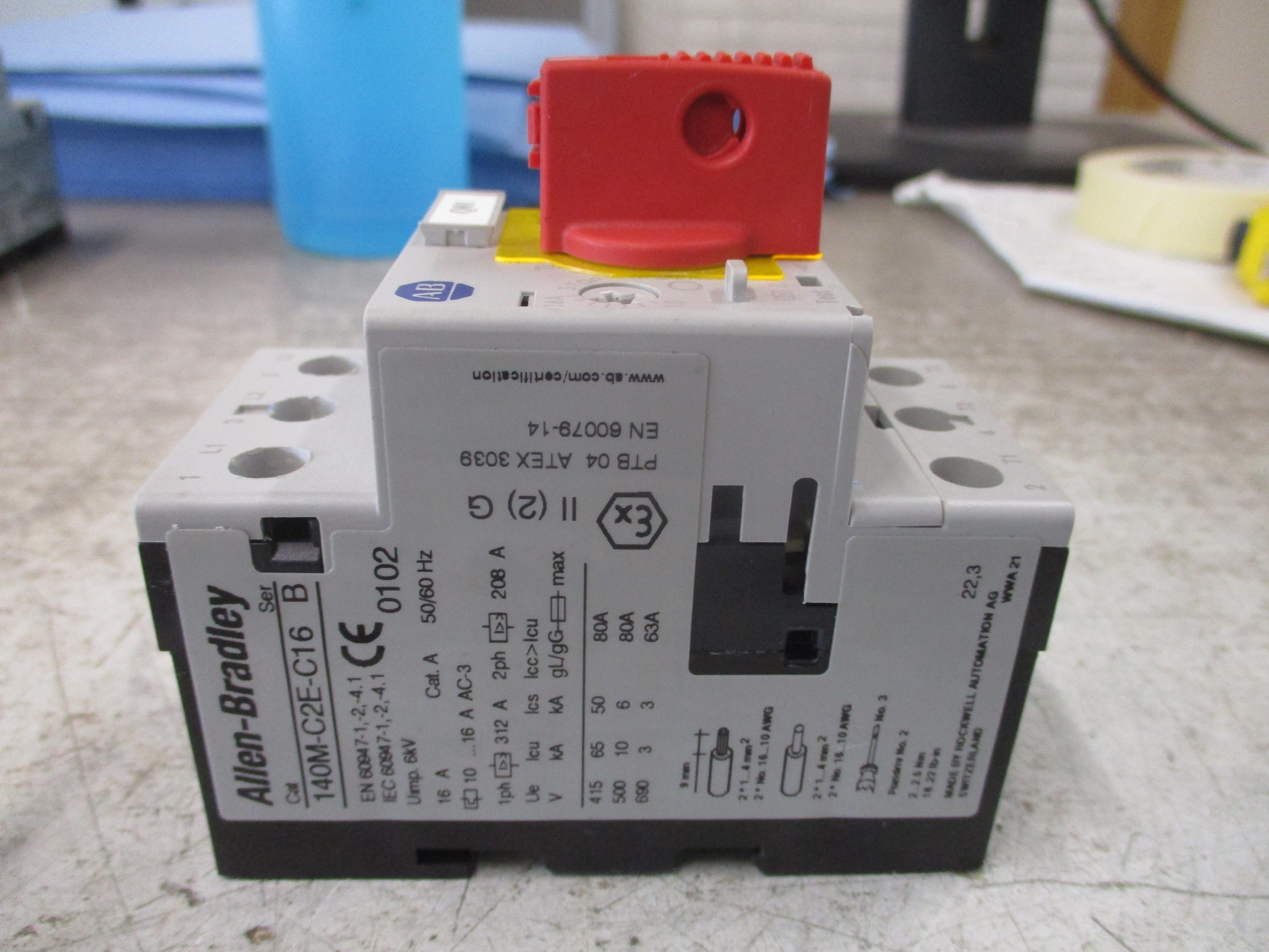 Allen-Bradley Manual Motor Protector 140M-C2E-C16 Ser. B Trip: 10-16A Used