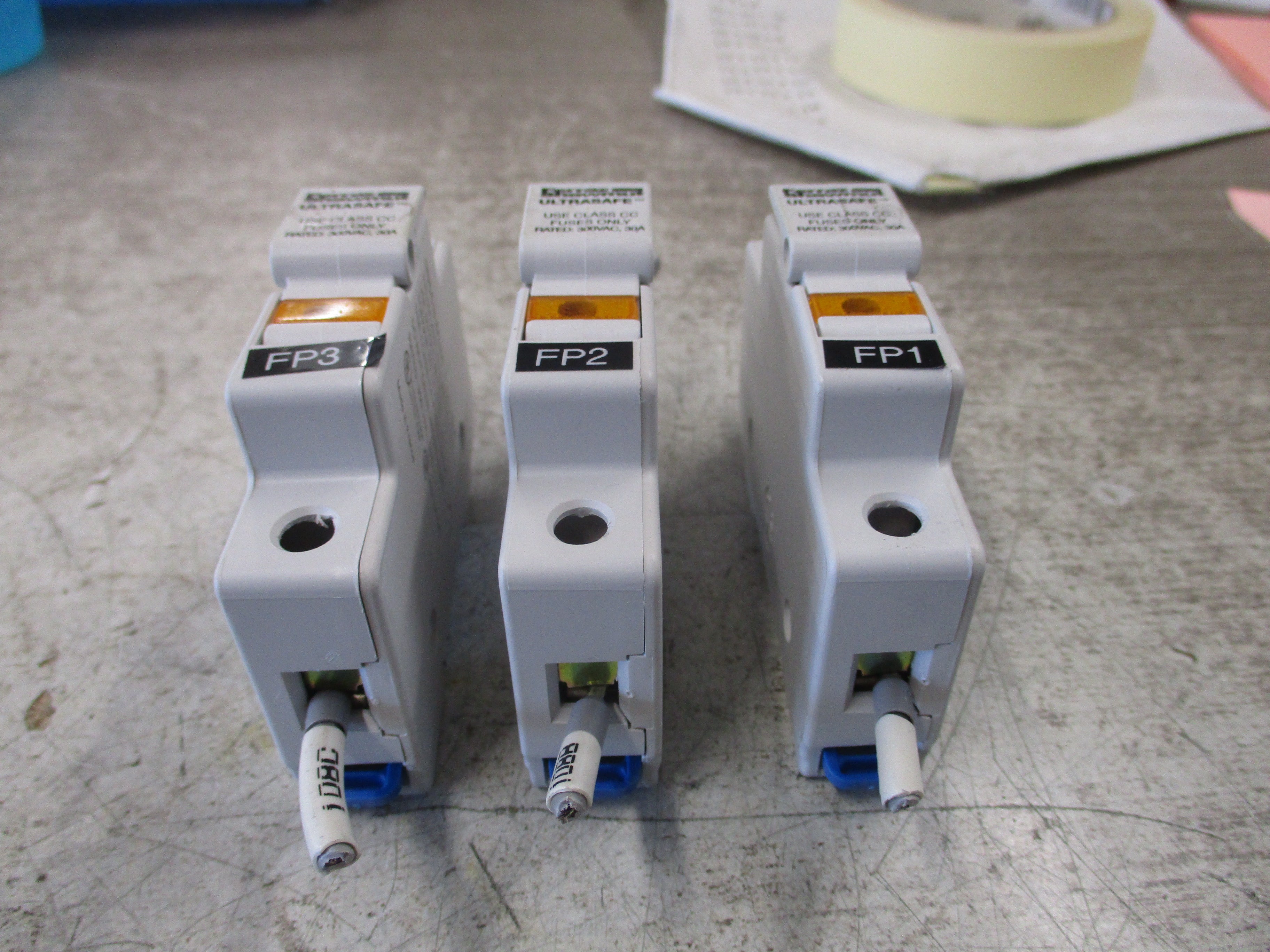 Ferraz Shawmut Ultrasafe Fuseholder USCC1I-AC300 30A 300V 1P * Lot of 3 * Used