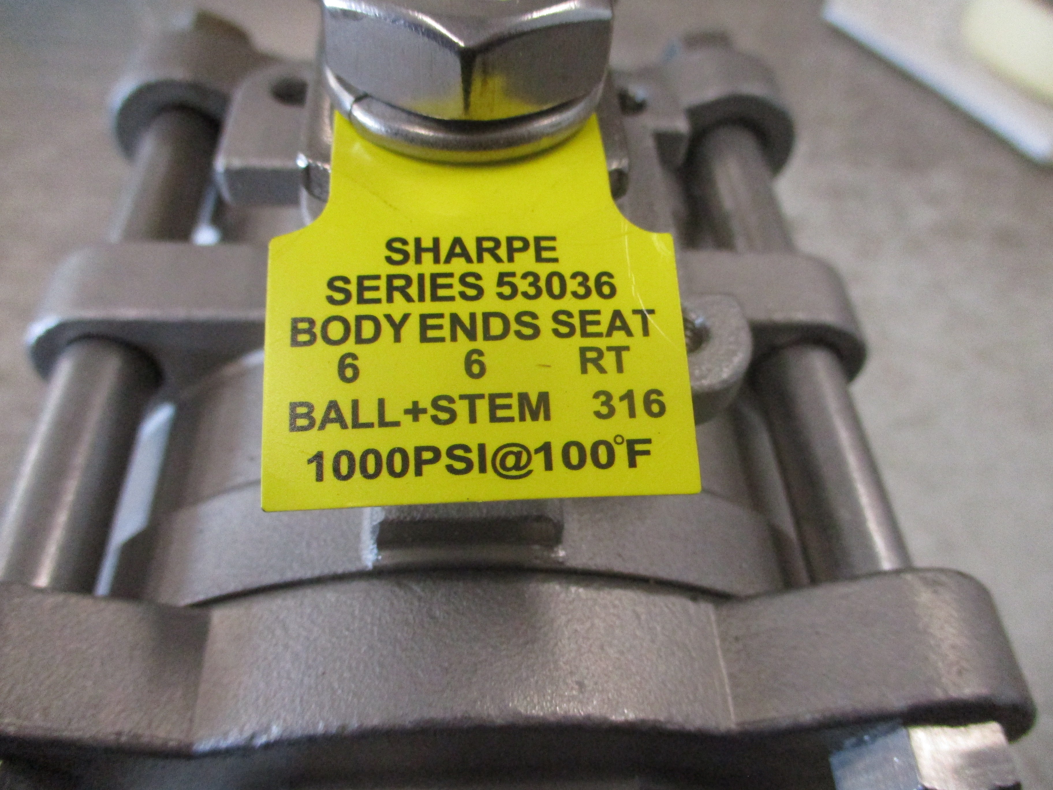 Sharpe Series 53036 Stainless Steel Ball Valve SV53036TE024 Size: 2 1/2"