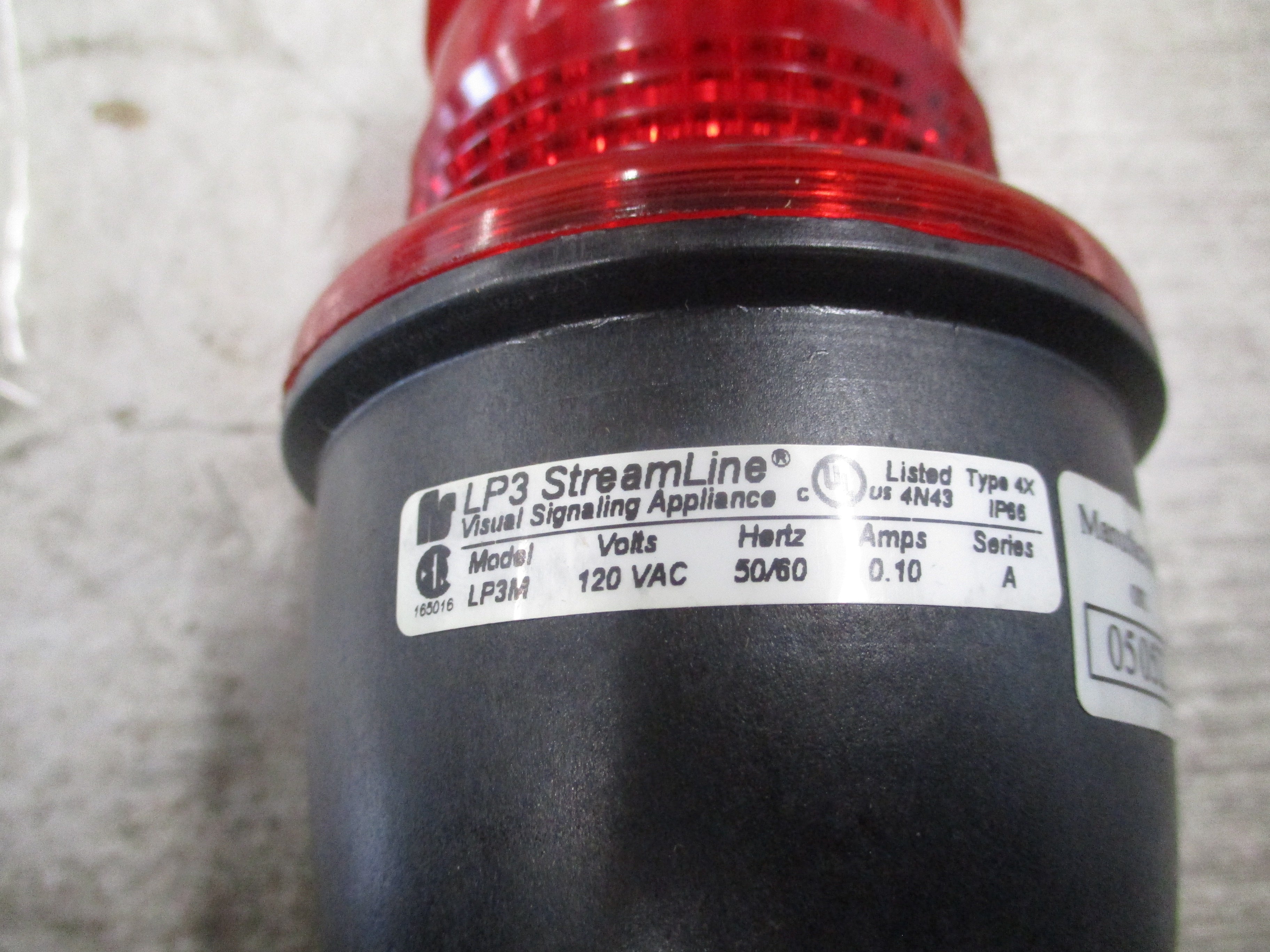 Federal Signal Strobe Light LP3M-120R Red New Surplus
