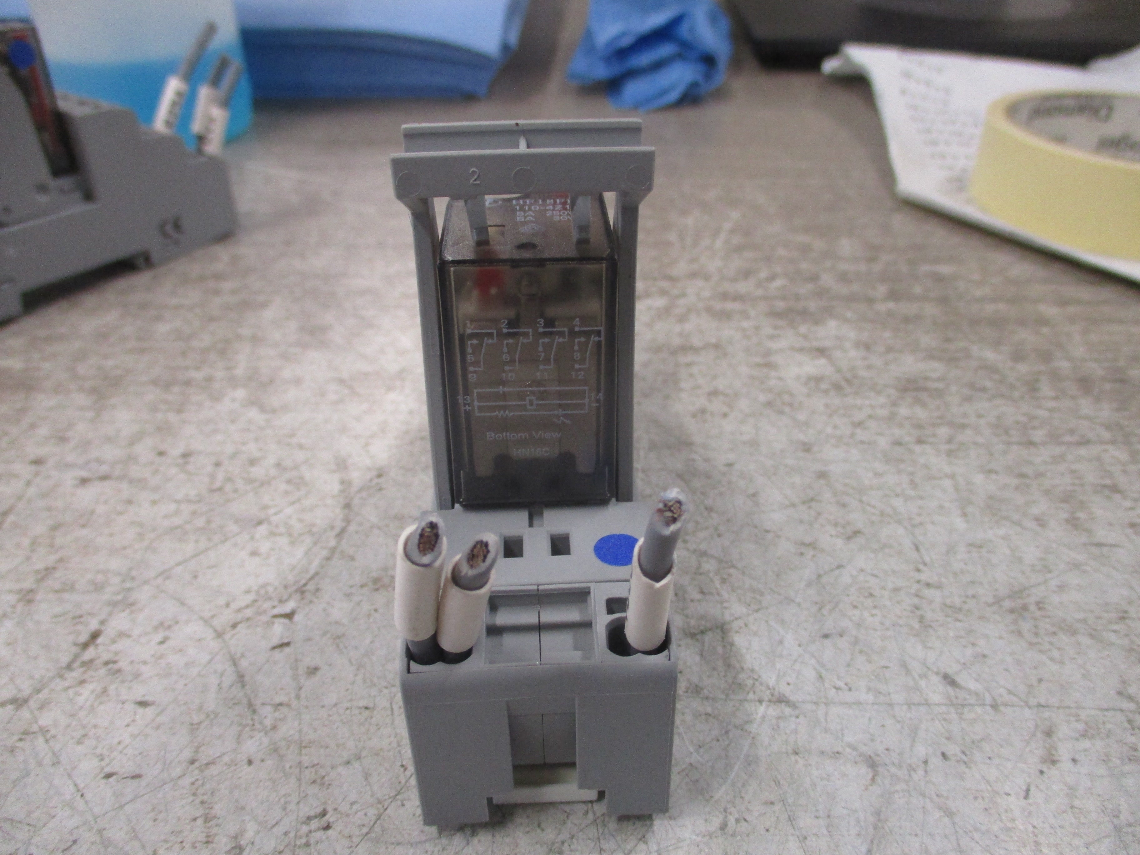 Hongfa Relay HF18FH-110-4Z1DJ 110VDC Coil W/Base Used