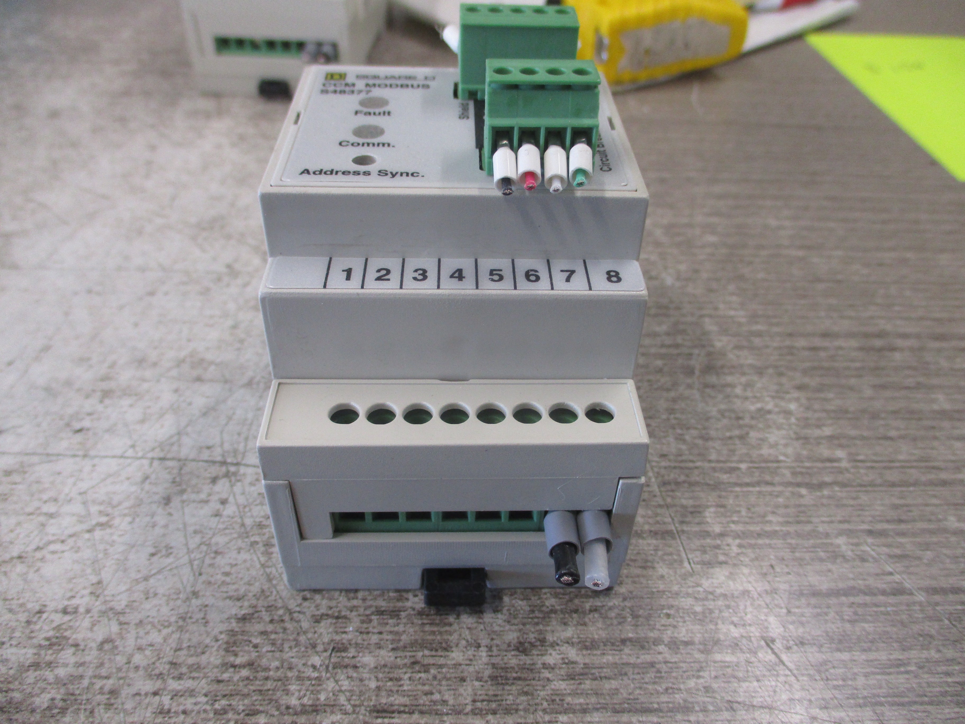 Square D CCM Modbus Module S48377 *Broken DIN-Rail* Used