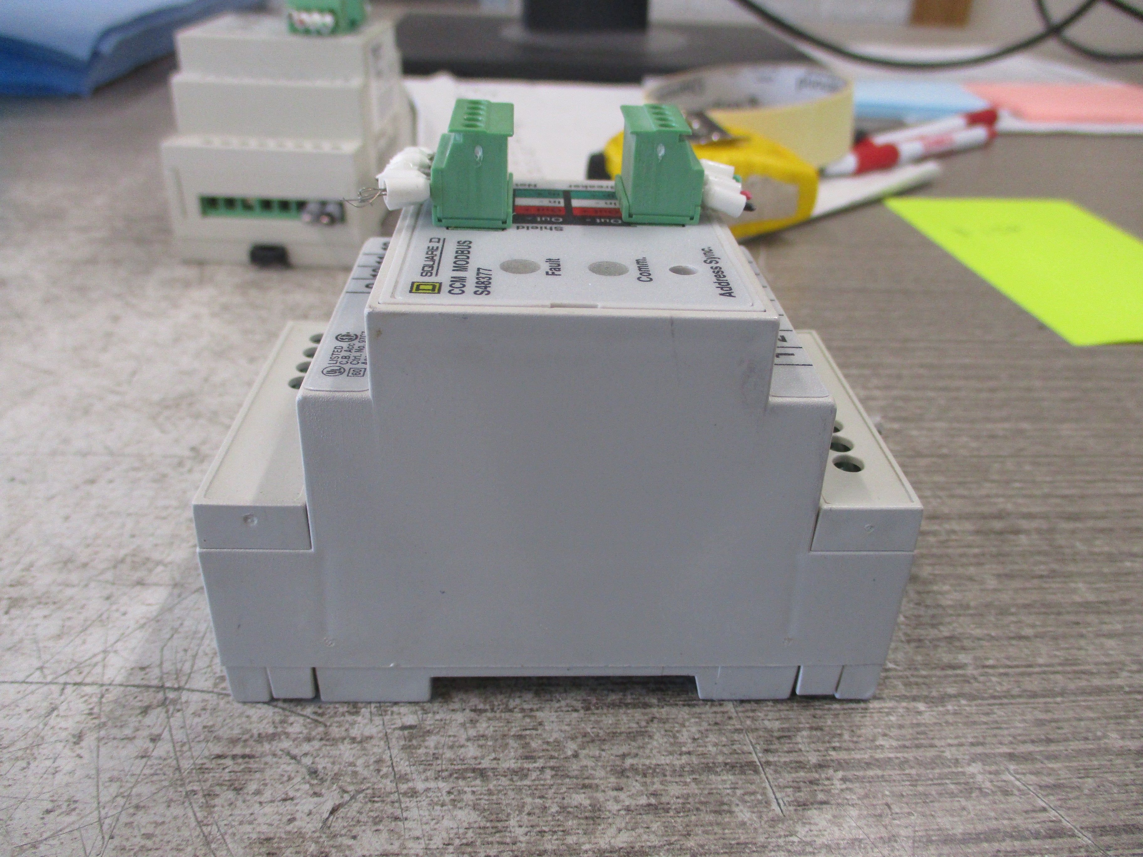 Square D CCM Modbus Module S48377 *Broken DIN-Rail* Used