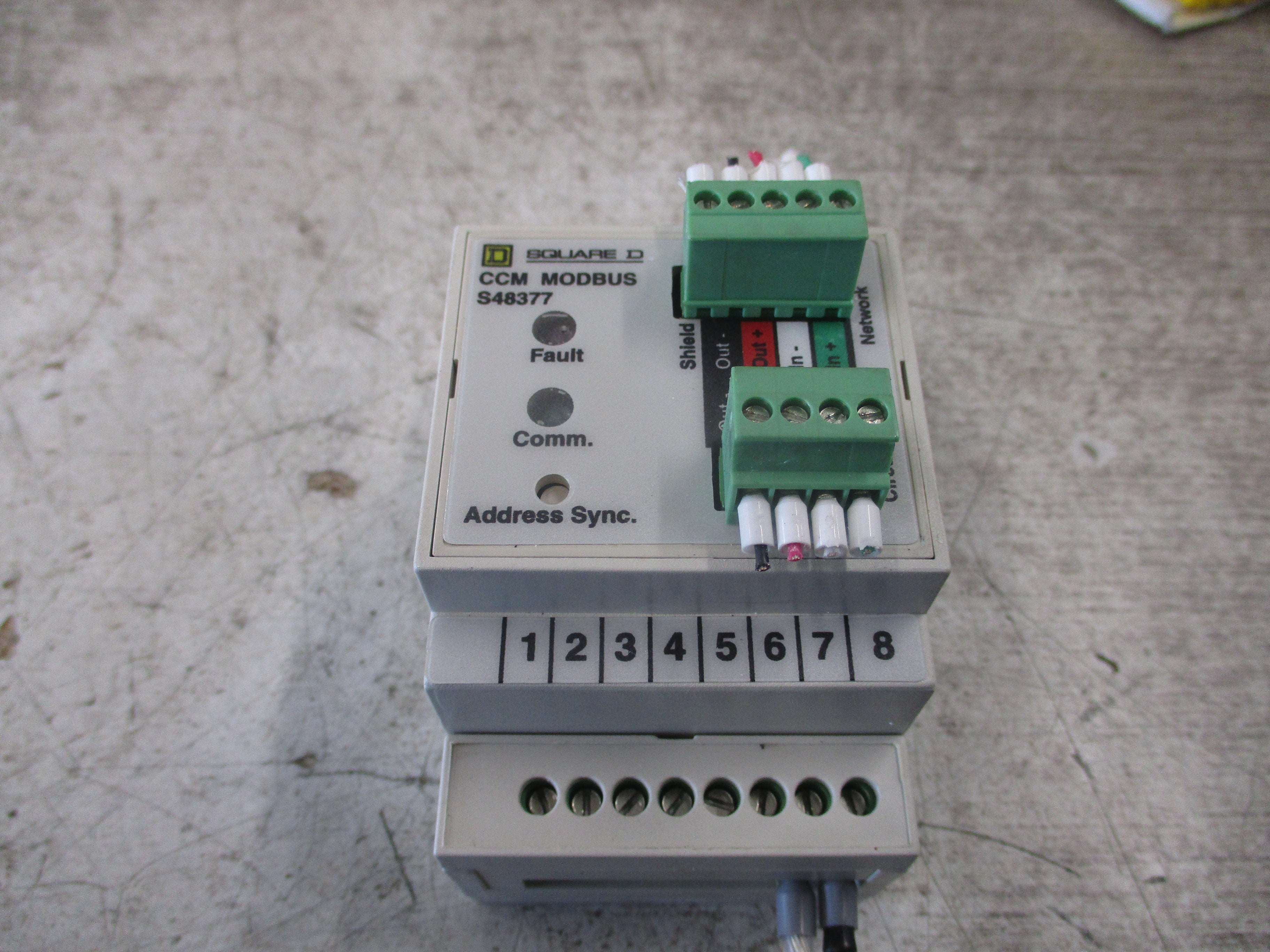 Square D CCM Modbus Module S48377 *(3) Broken Clips* Used