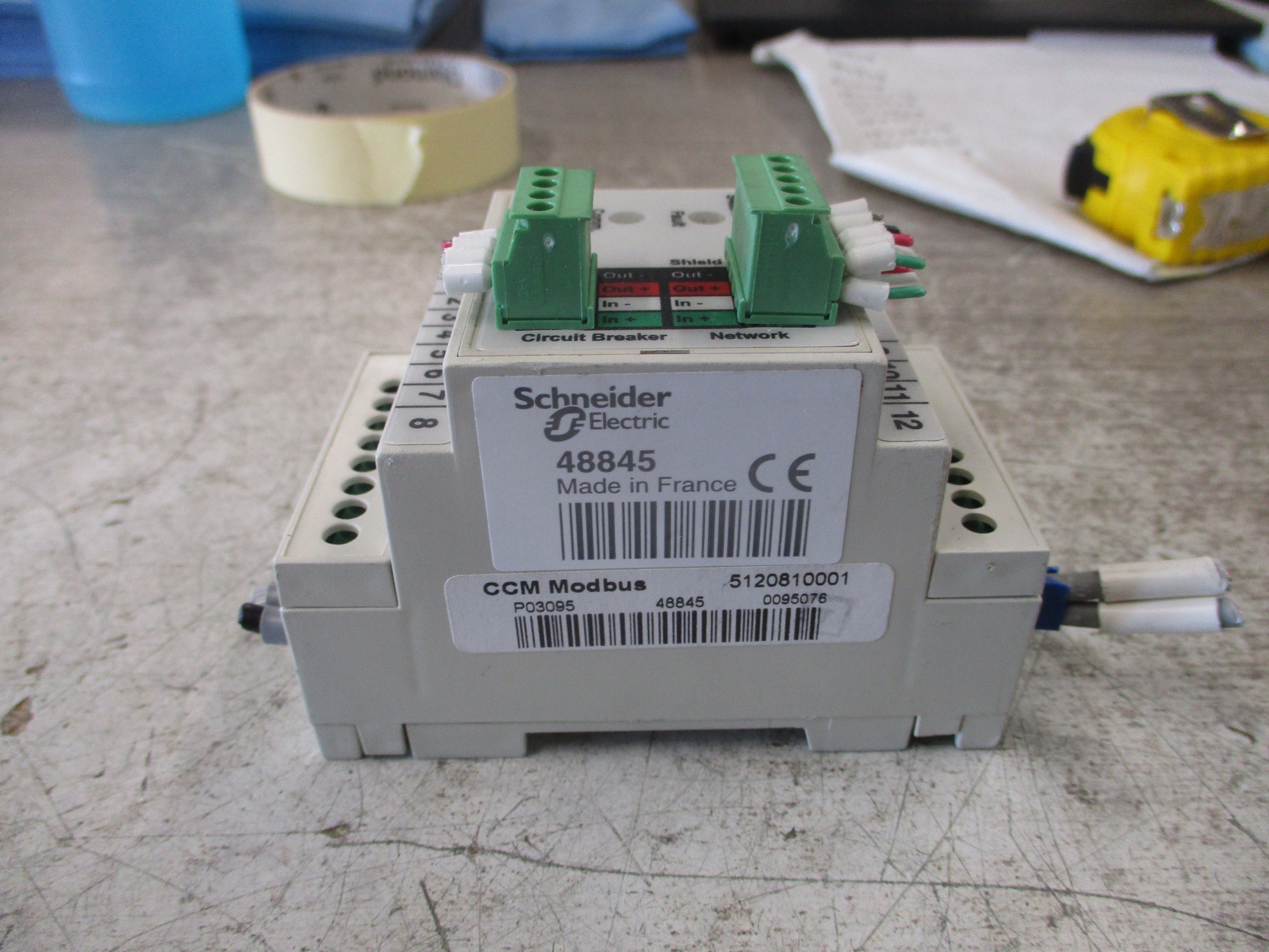 Square D CCM Modbus Module S48377 *(3) Broken Clips* Used