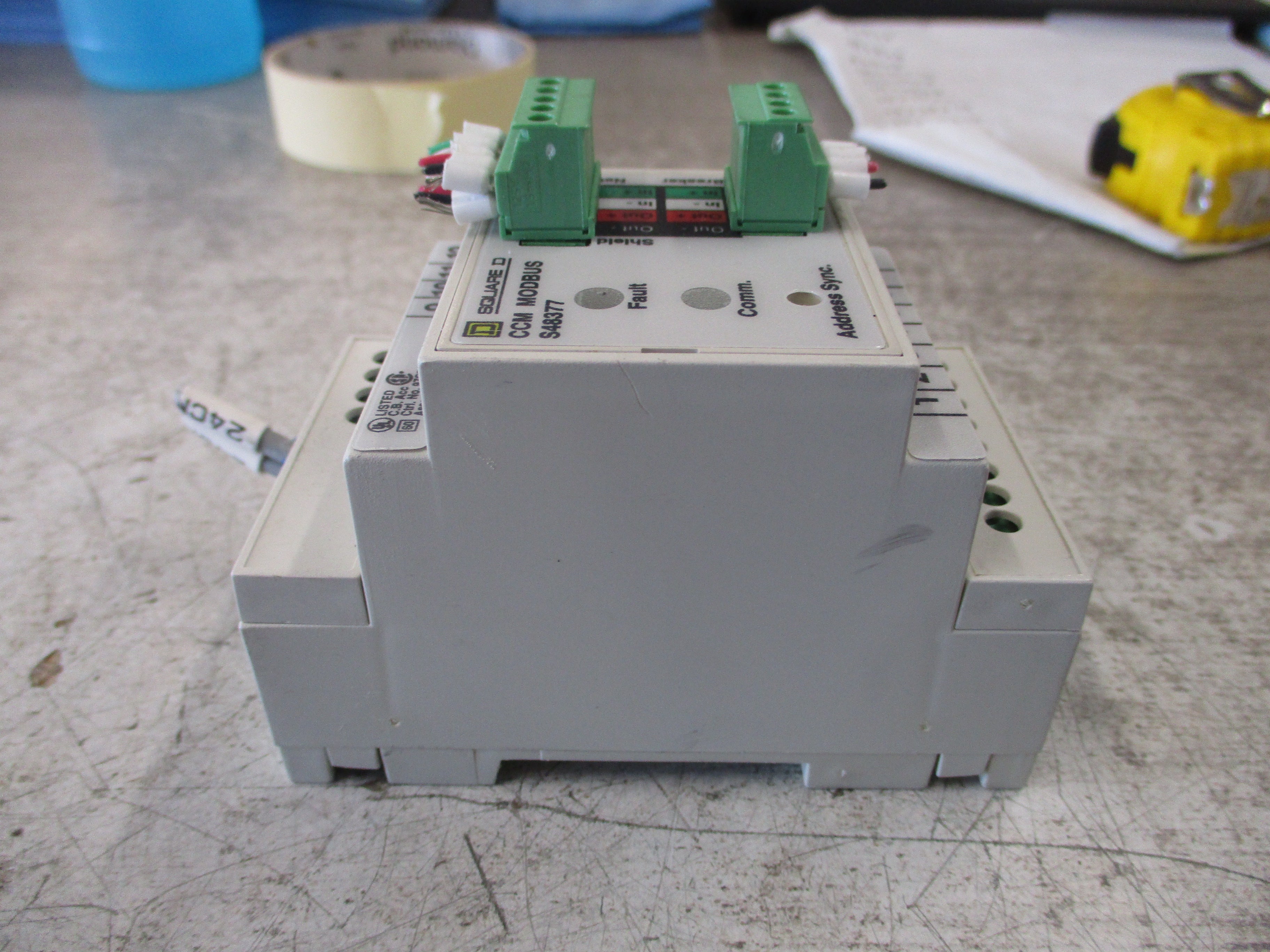 Square D CCM Modbus Module S48377 *(3) Broken Clips* Used