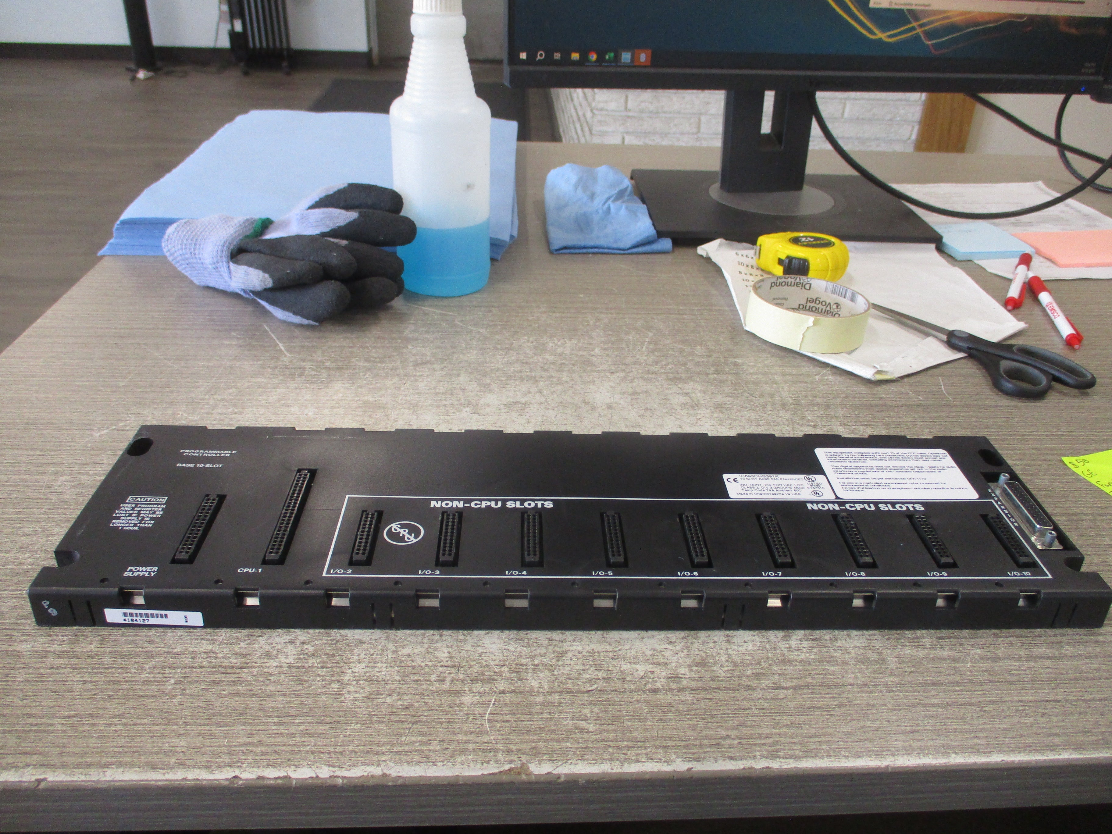 GE Fanuc 10-Slot Base IC693CHS391K EMI Enhanced Used