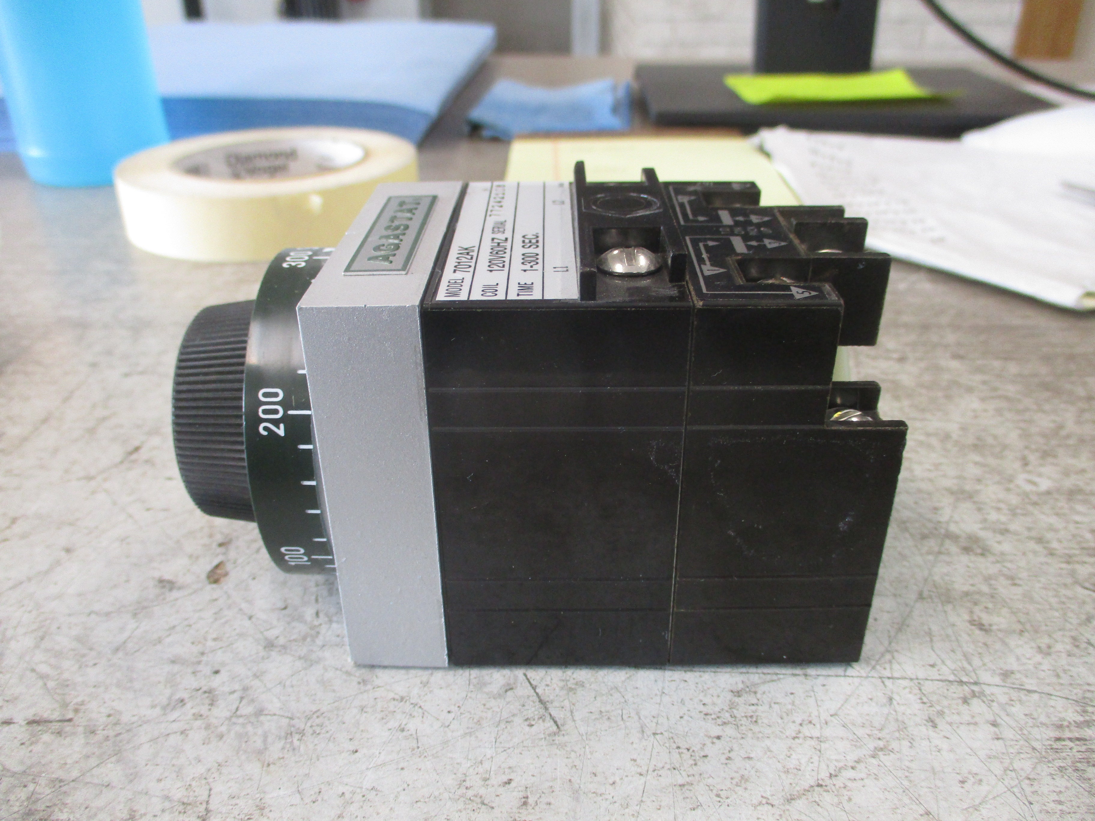 Agastat Timer 7012AK 1-300sec Range 120V Coil *No Mounting Plate** Used