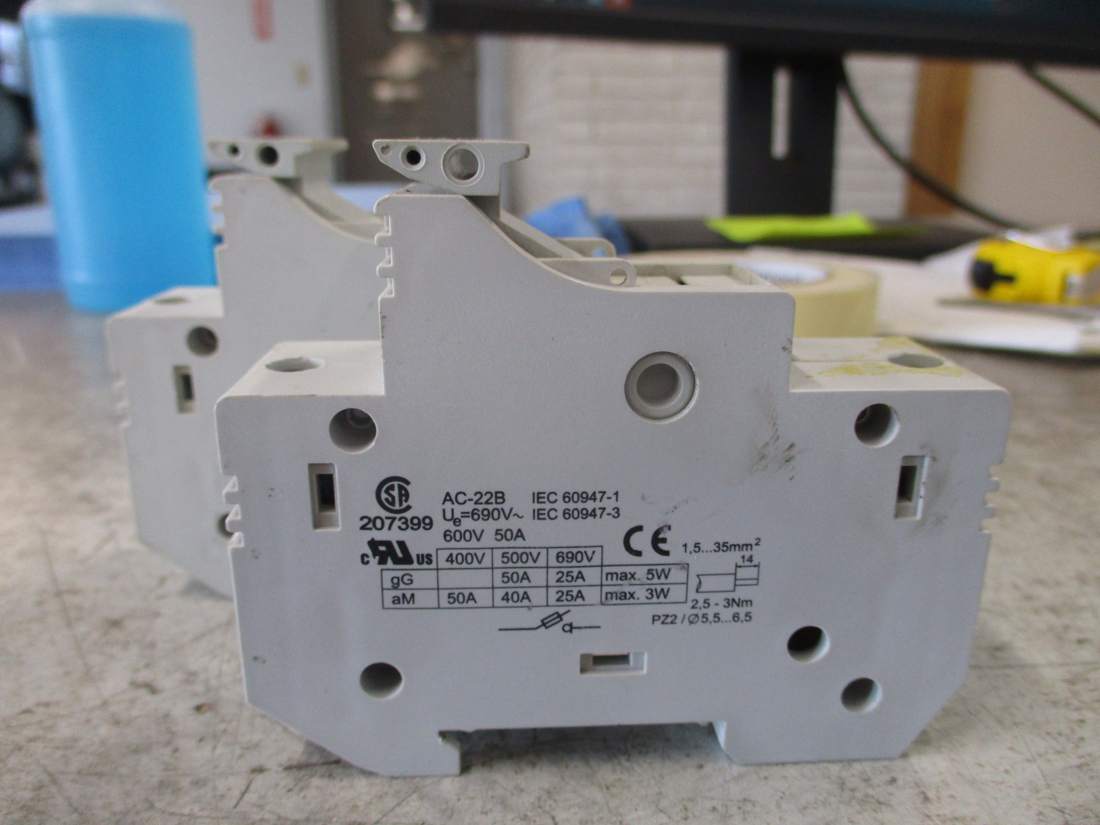 ETI Fuse Holder VLC 14 50A 690V 1P *Lot of 2* Used