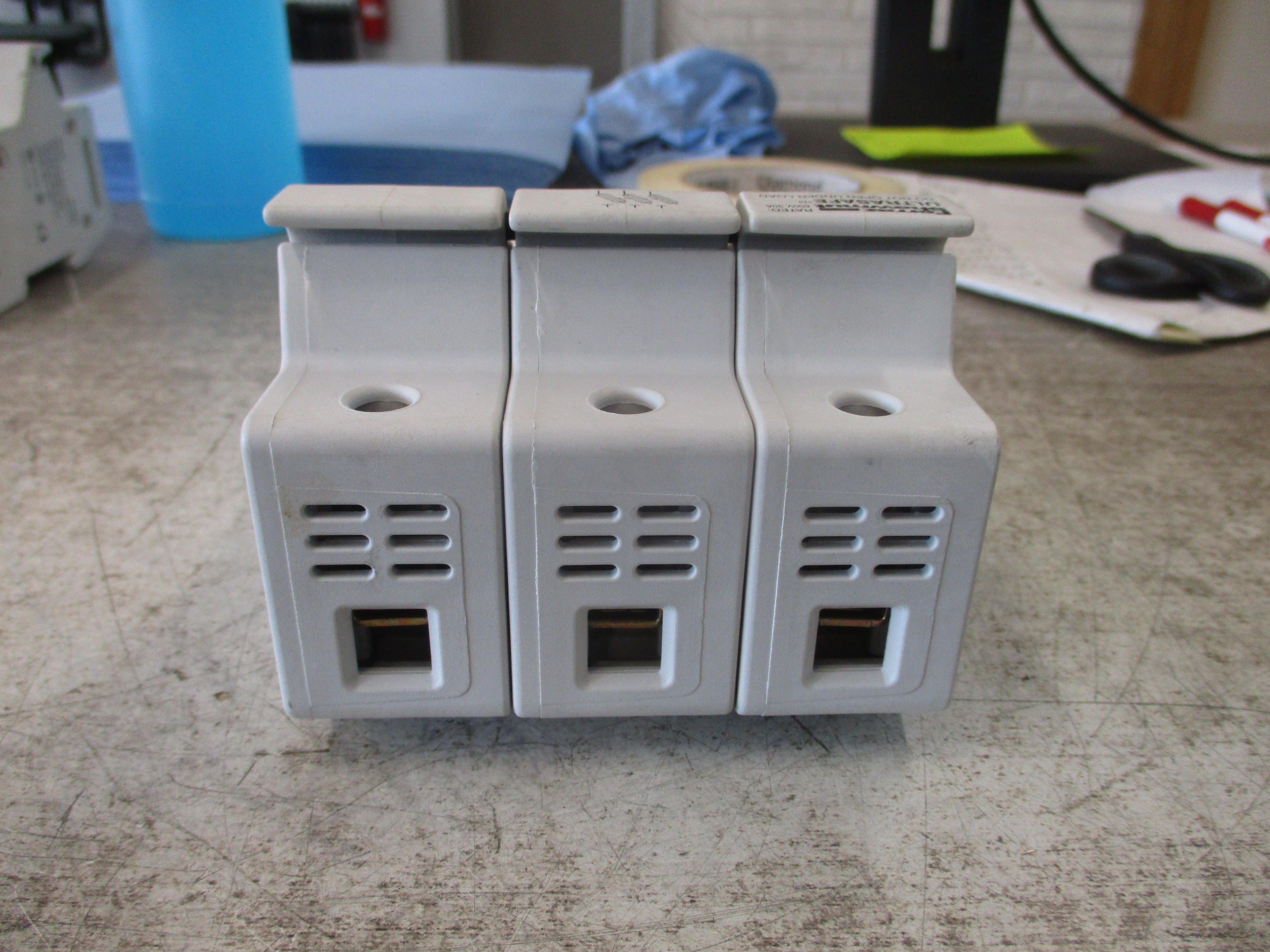 Ferraz Shawmut Ultrasafe Fuse Holder US3J3I 30A 600V 3P Used