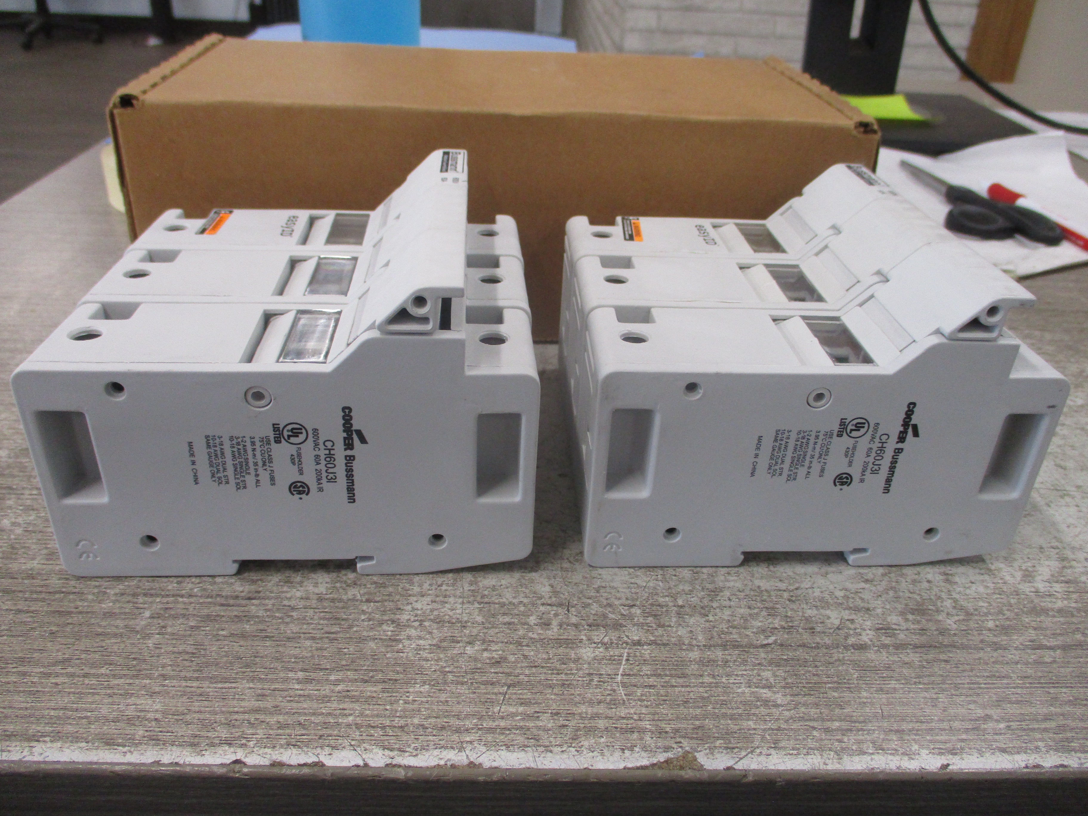 Cooper Bussmann Fuse Holder CH60J3I 60A 600V 3P *Box of 2* New Surplus