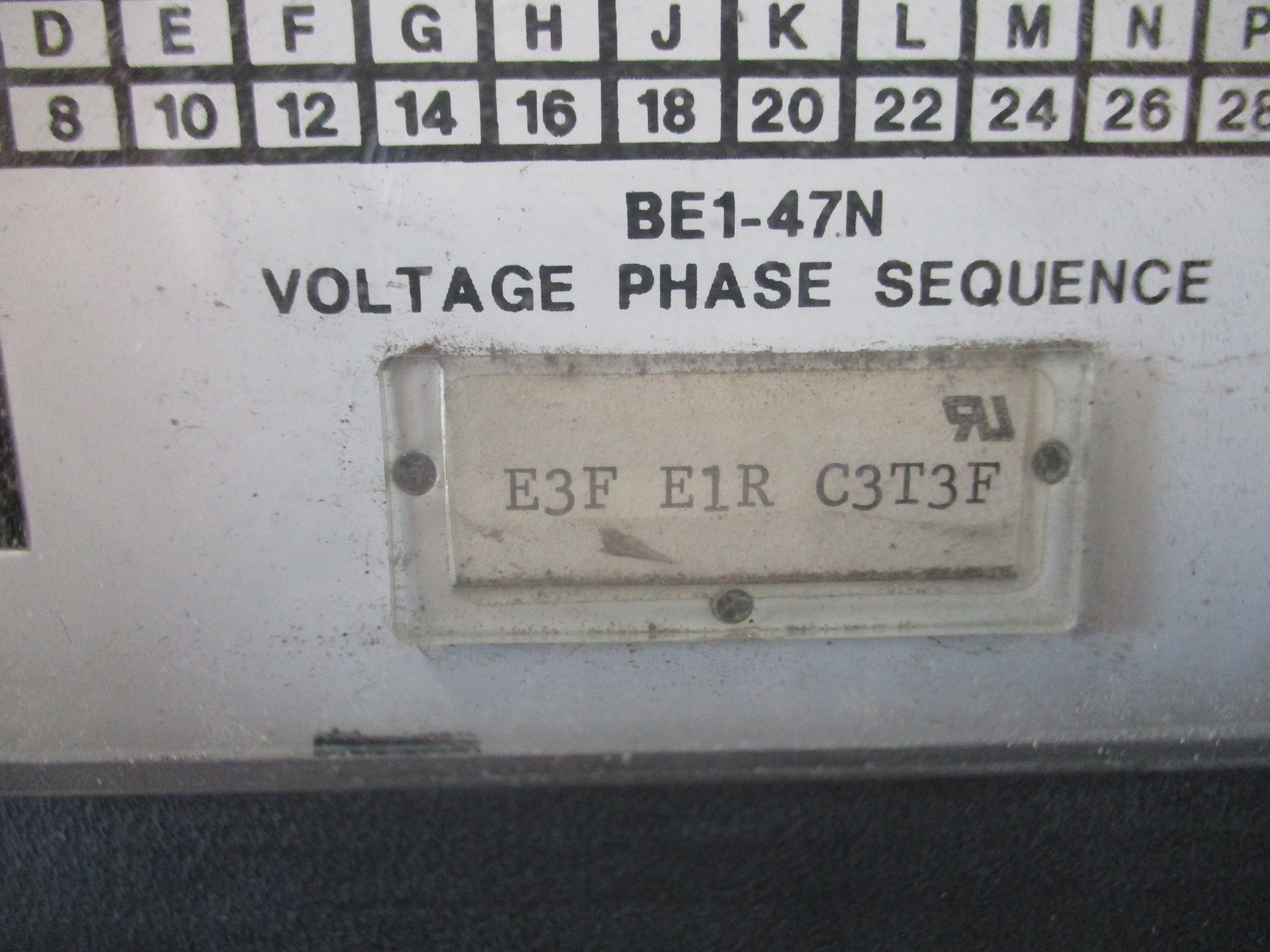 Basler Electric BE1-47N Voltage Phase sequence Relay E3F E1R C3T3F Used