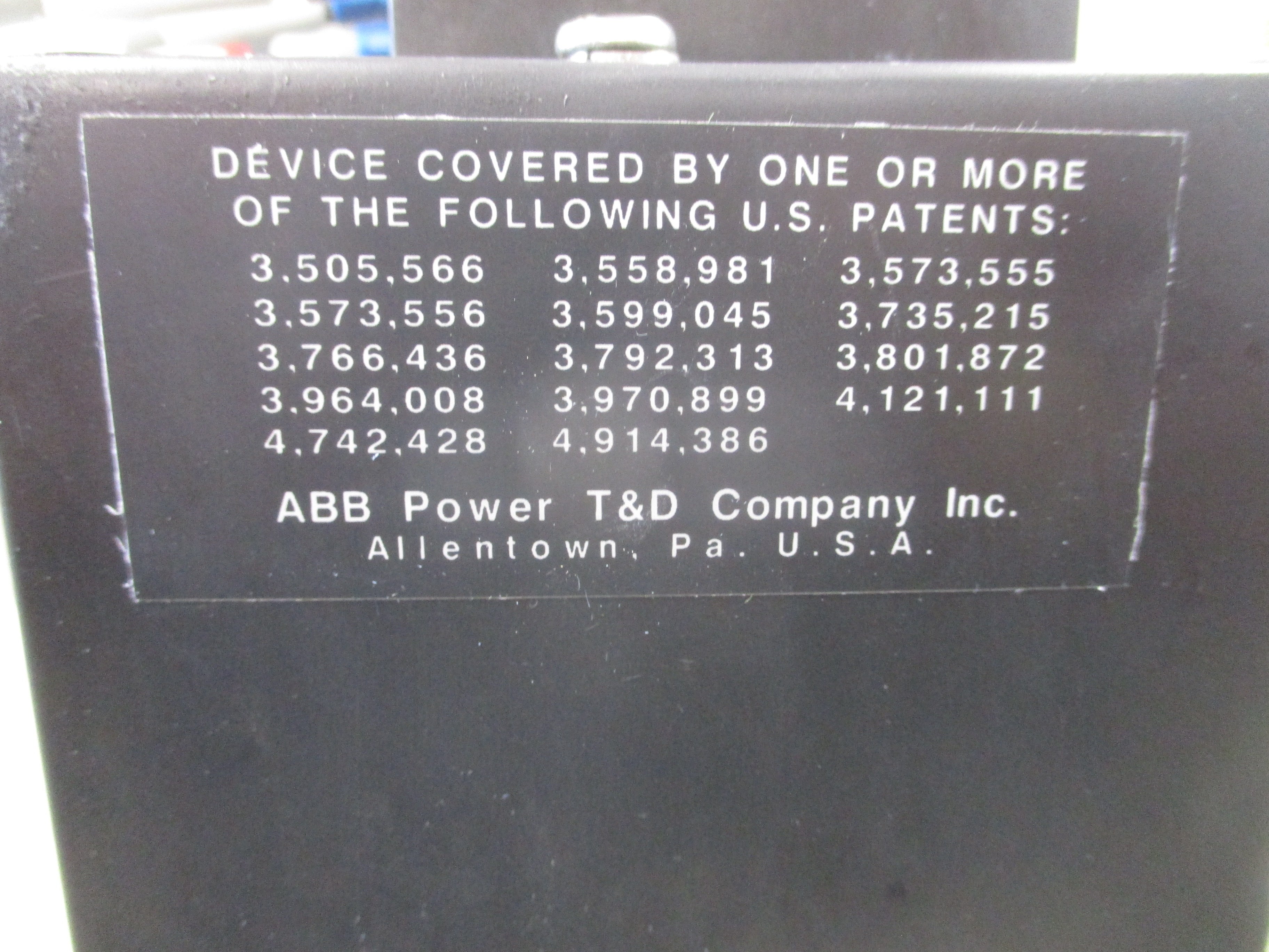 ABB Circuit Shield Reverse Power Relay 437W4790 24VDC Control Range: 13-150W