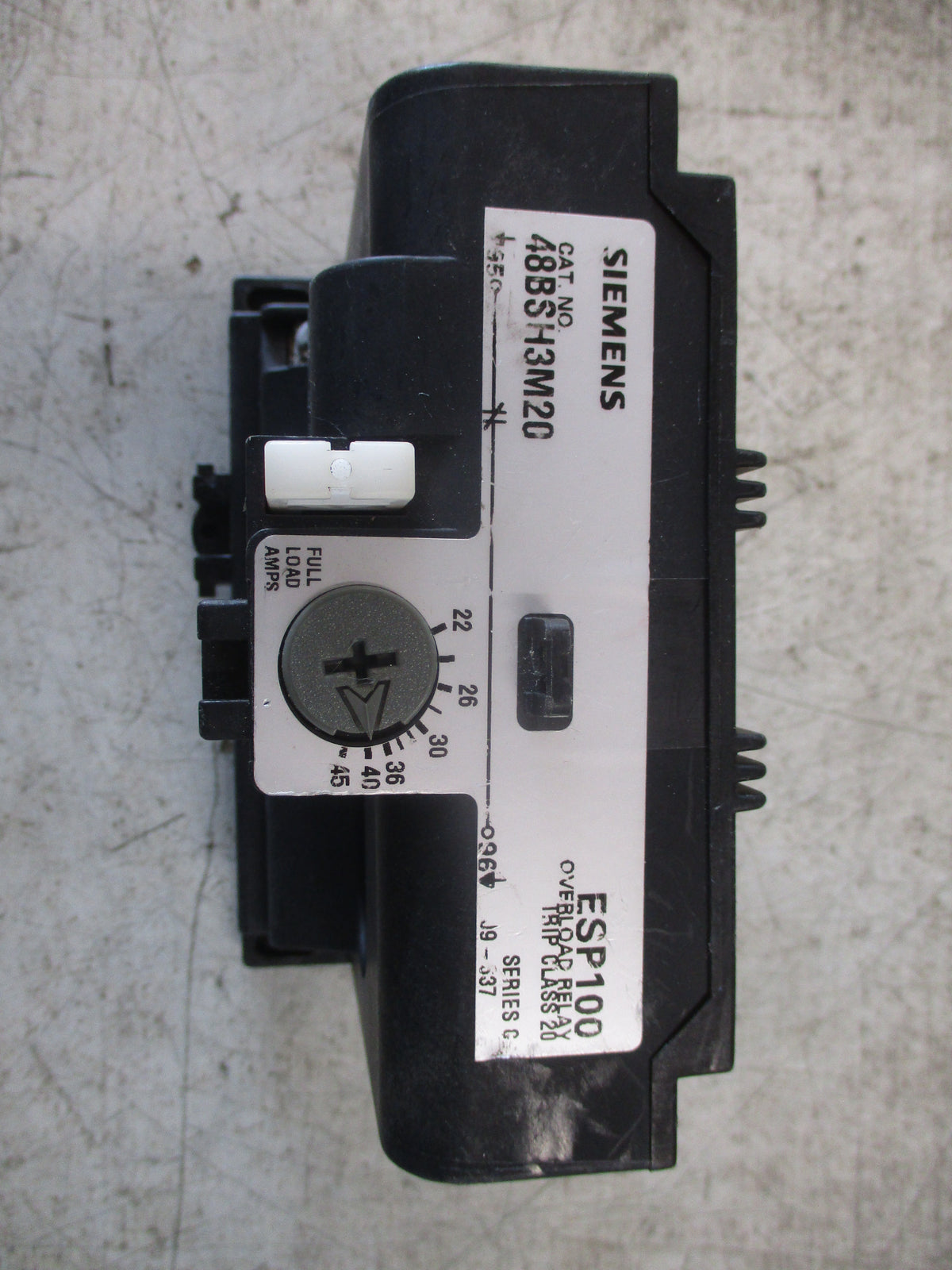 Siemens ESP100 Solid State Overload 48BSH3M20 Trip: 22-45A Used