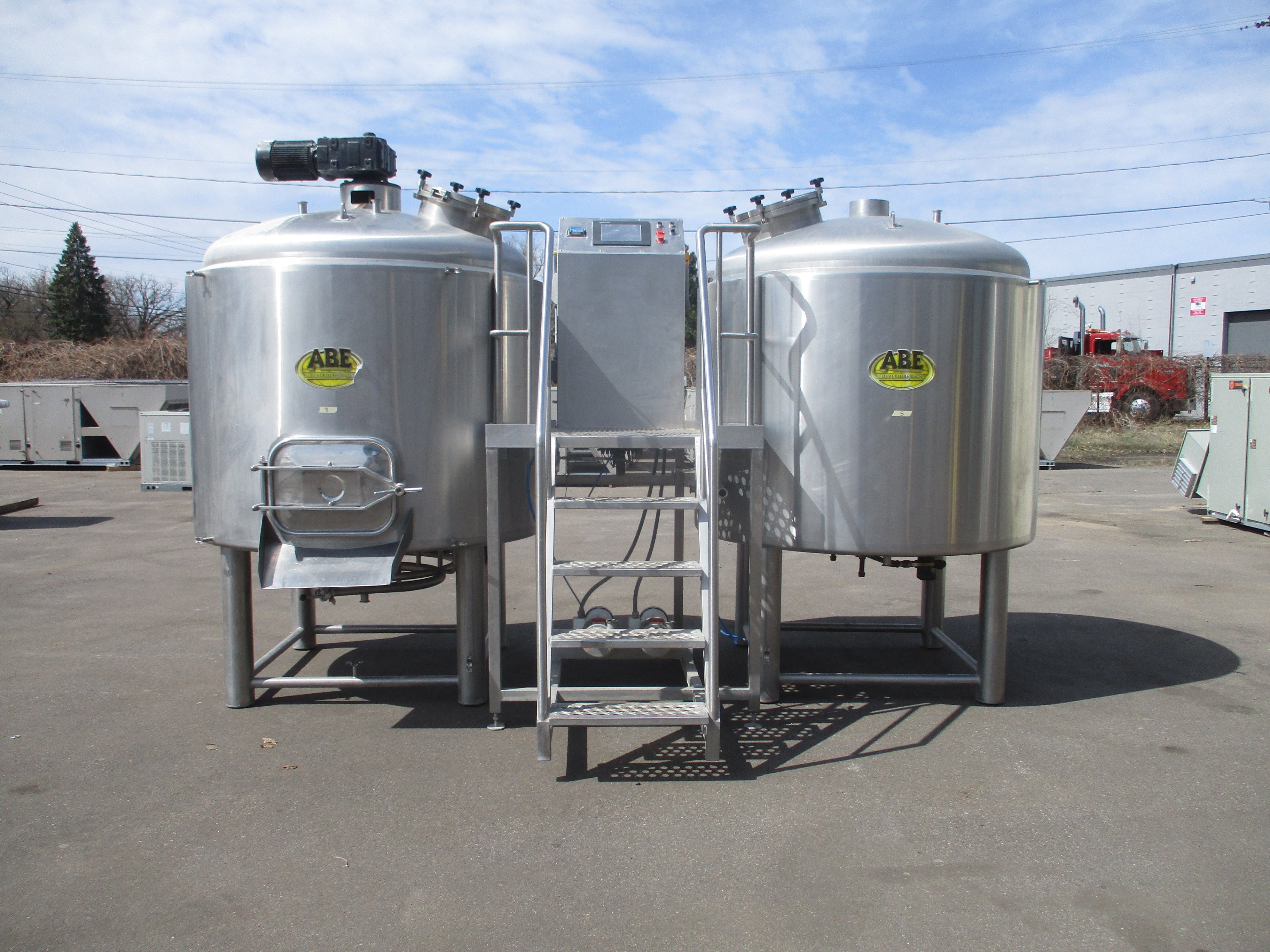 ABE 2 Vessel Brewhouse Steam Heat (Boiler Not Included) 3HP Mash Mixer