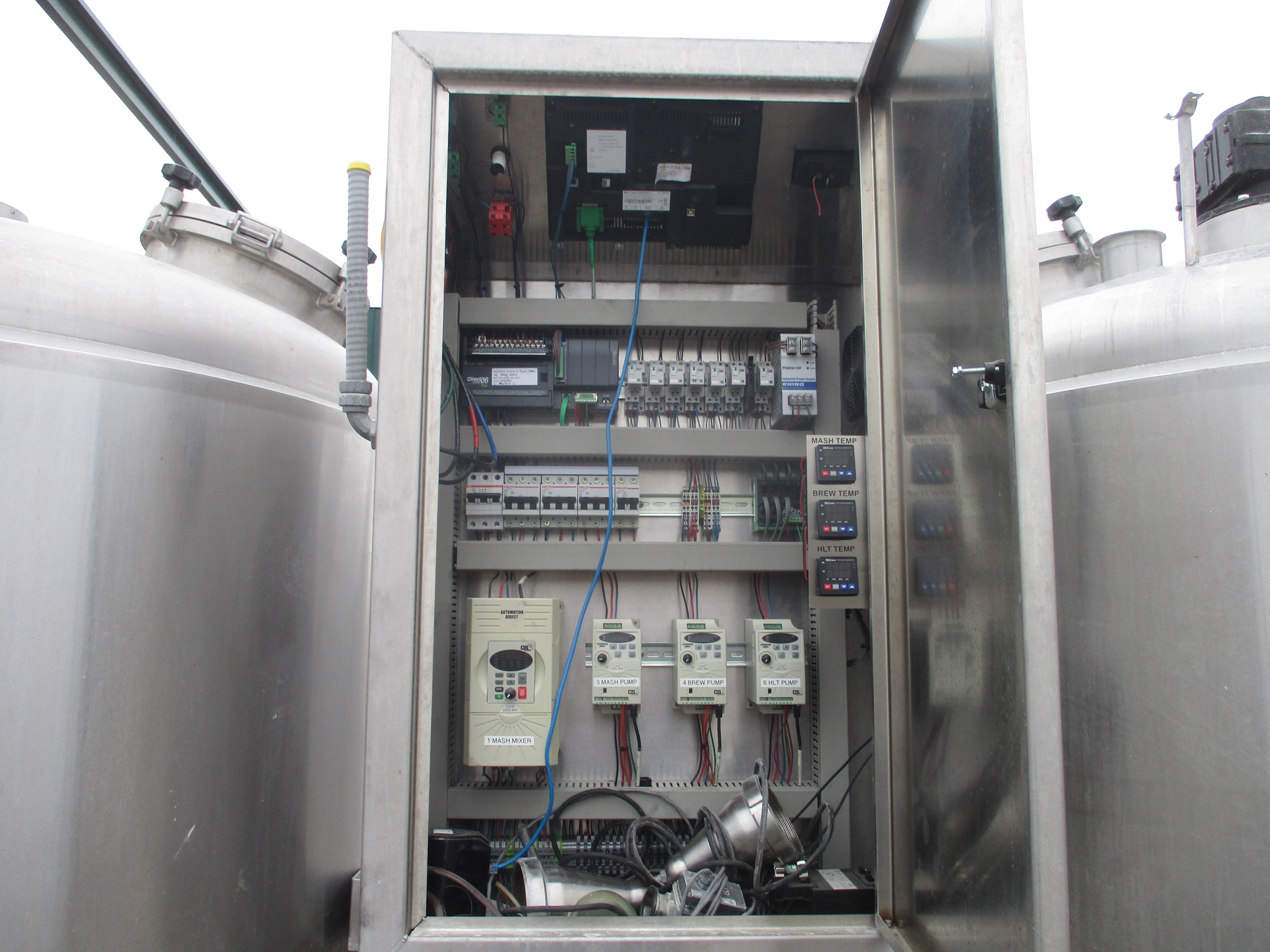 ABE 2 Vessel Brewhouse Steam Heat (Boiler Not Included) 3HP Mash Mixer