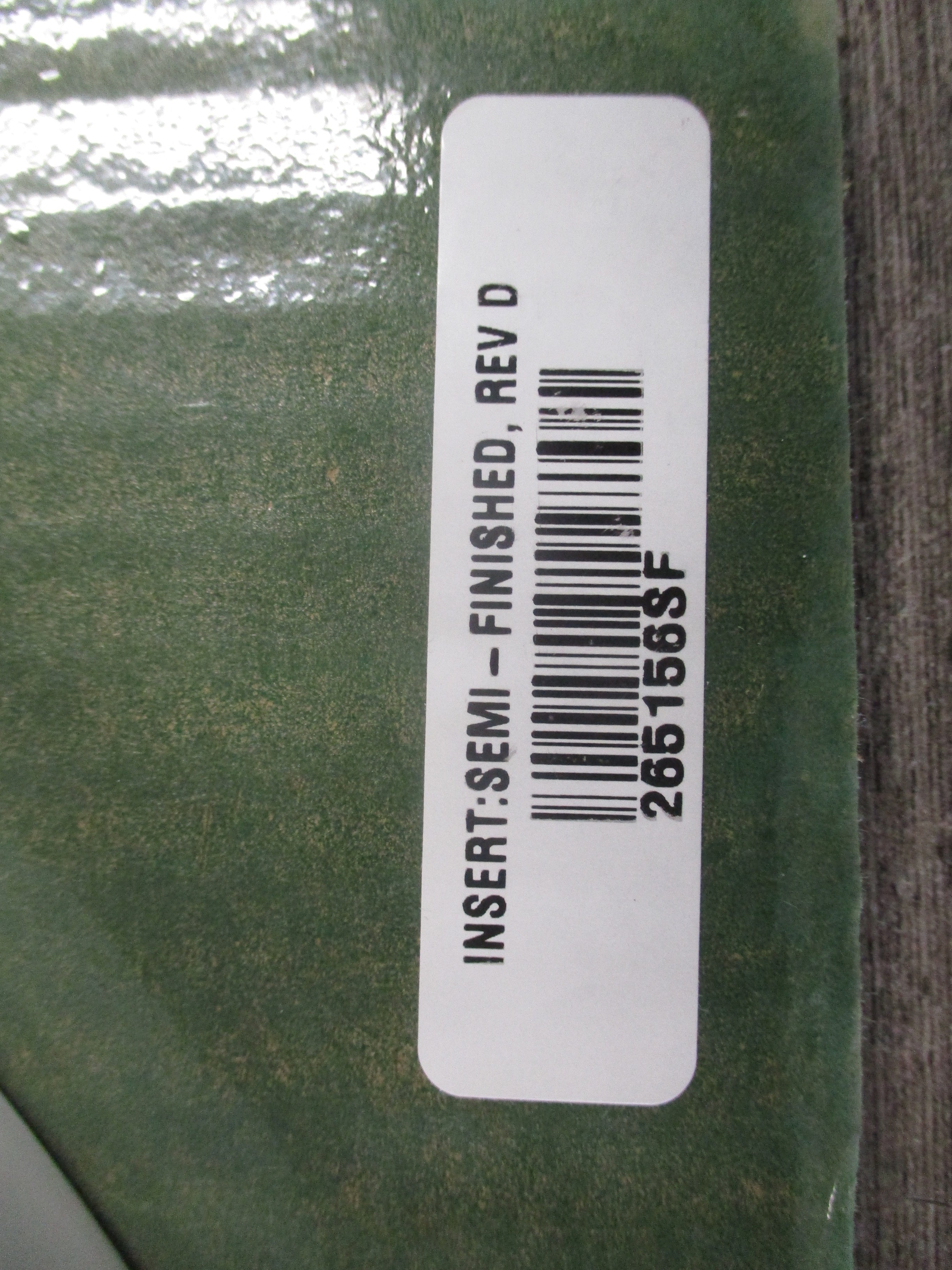 Misc. Brand Semi-Finished Vacuum Seal 265156SF Rev. D New Surplus