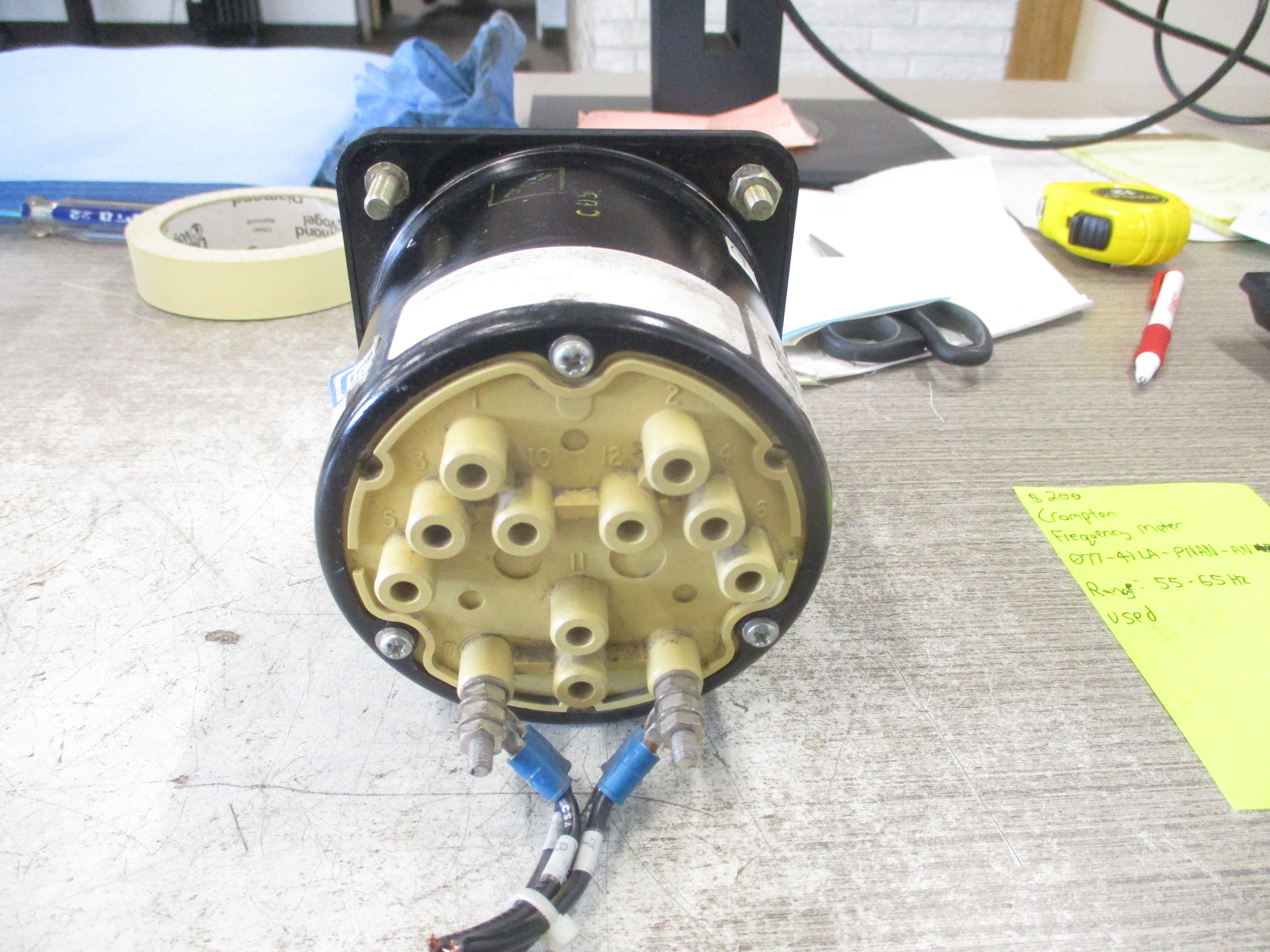 Crompton Frequency Meter 077-41LA-PNAN-AN Range: 55-65Hz Used