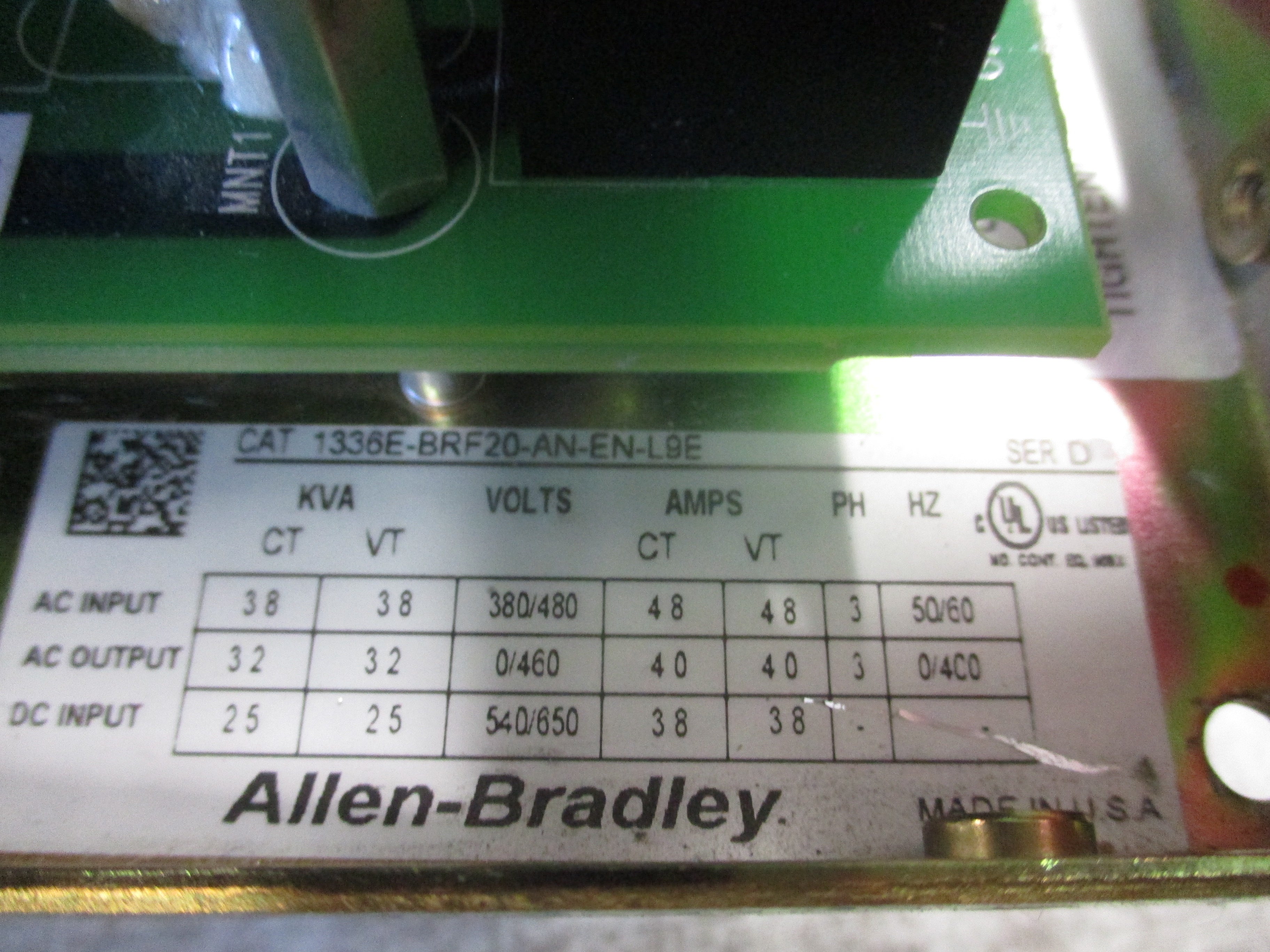 Allen-Bradley 1336 Impact AC Drive 1336E-BRF20-AN-EN-L9E 2HP