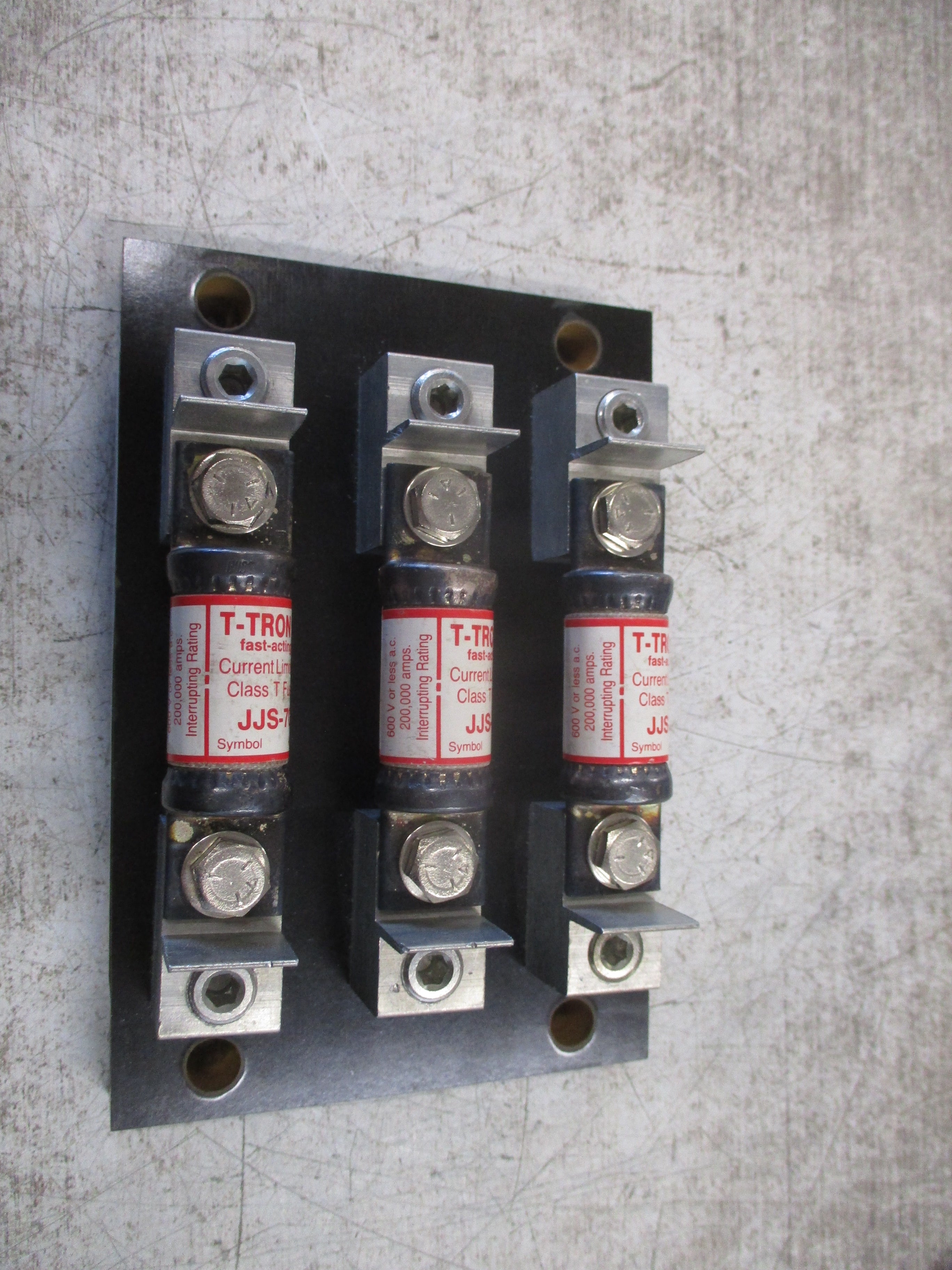 Marathon Fuse Holder w/ Fuses 6T100A3B 100A 600V w/ (3) 70A Fuses Used