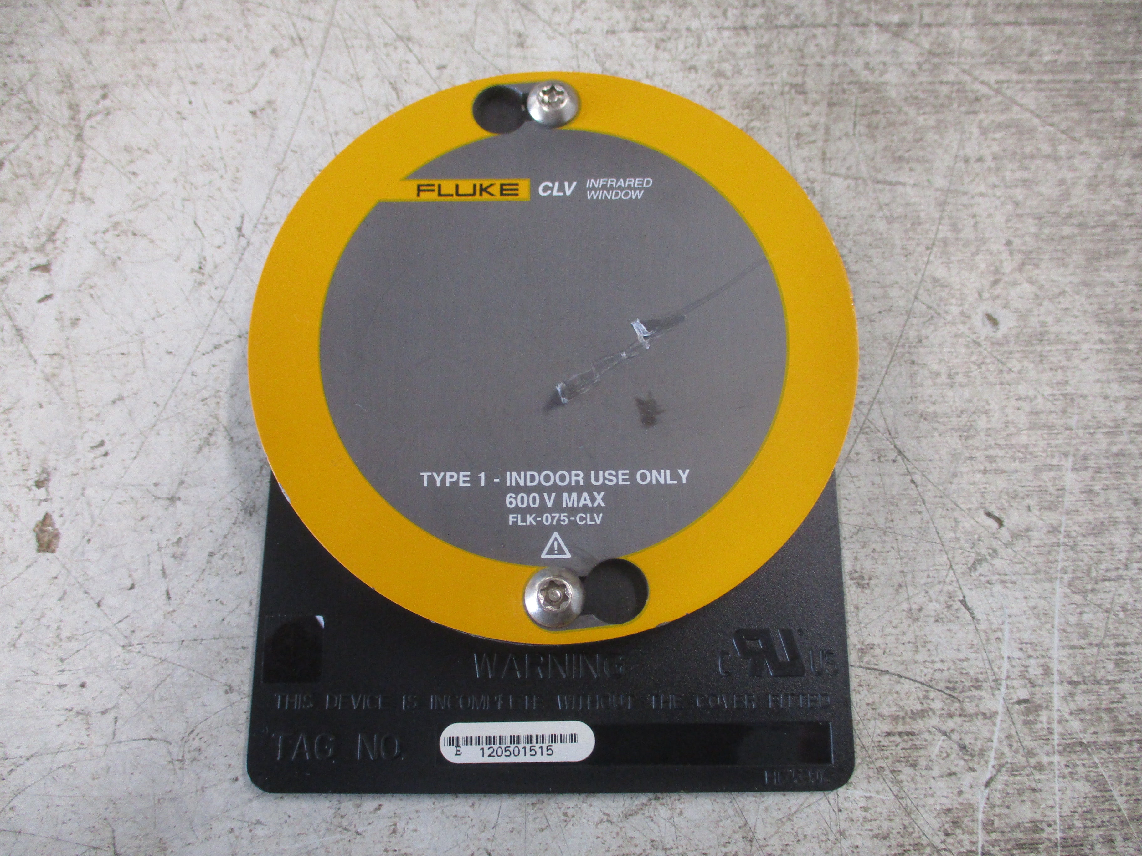 Fluke CLV Infrared Window FLK-075-CLV 600V *No Mounting Screws* Used