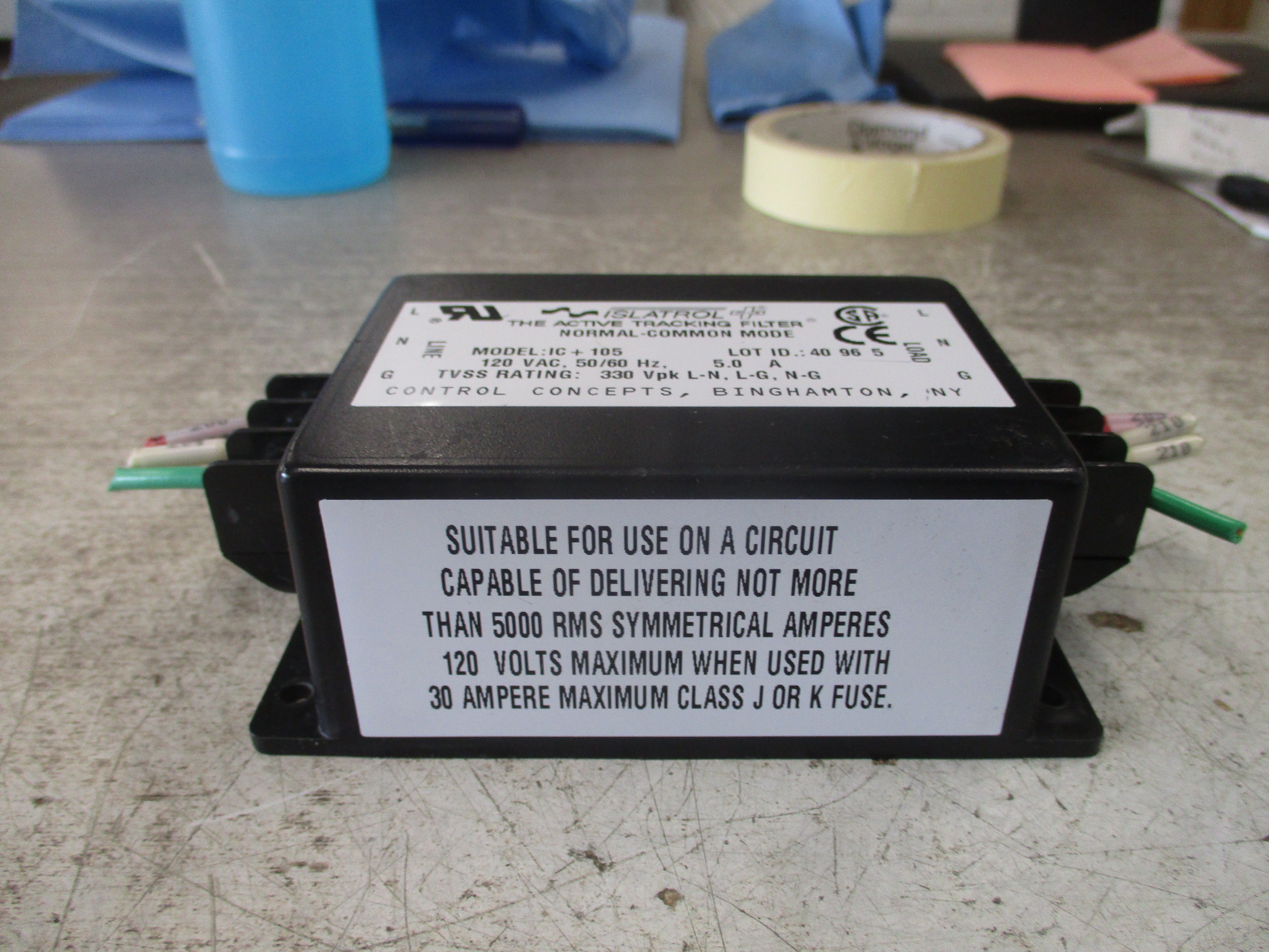 Control Concepts Islatrol Active Tracking filter IC+105 120V 50/60Hz 5.0A