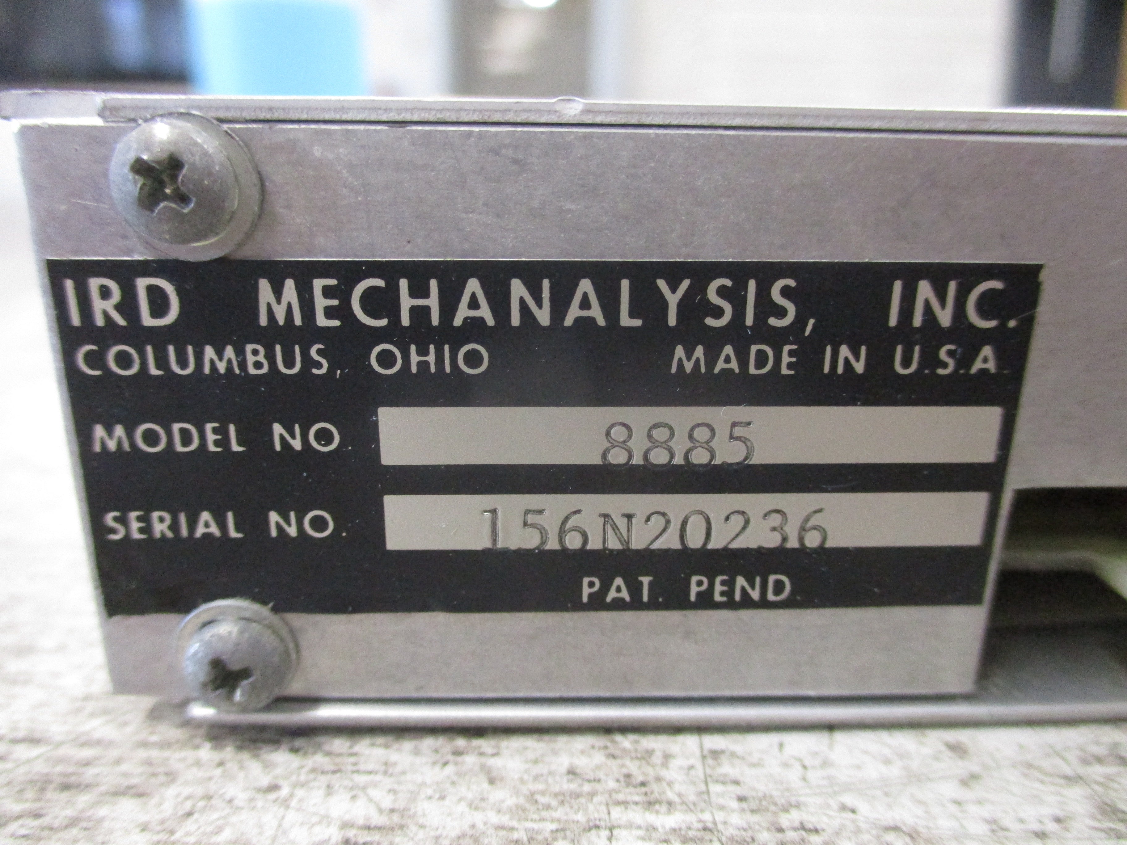 IRD Mechanalysis 8885 Module 20236 Used