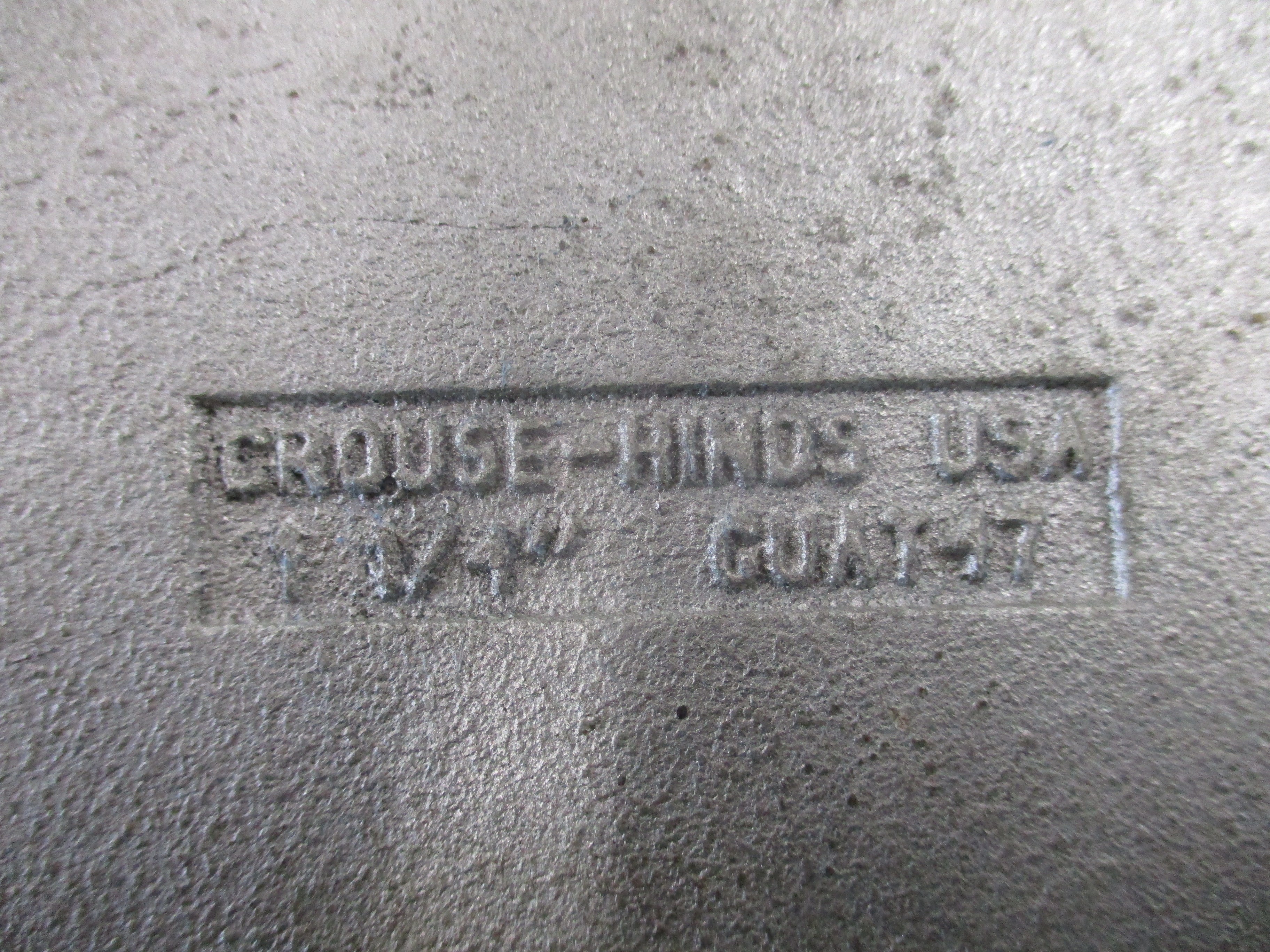 Crouse-Hinds Explosion Proof Outlet Box GVAT47 1 1/4" Used
