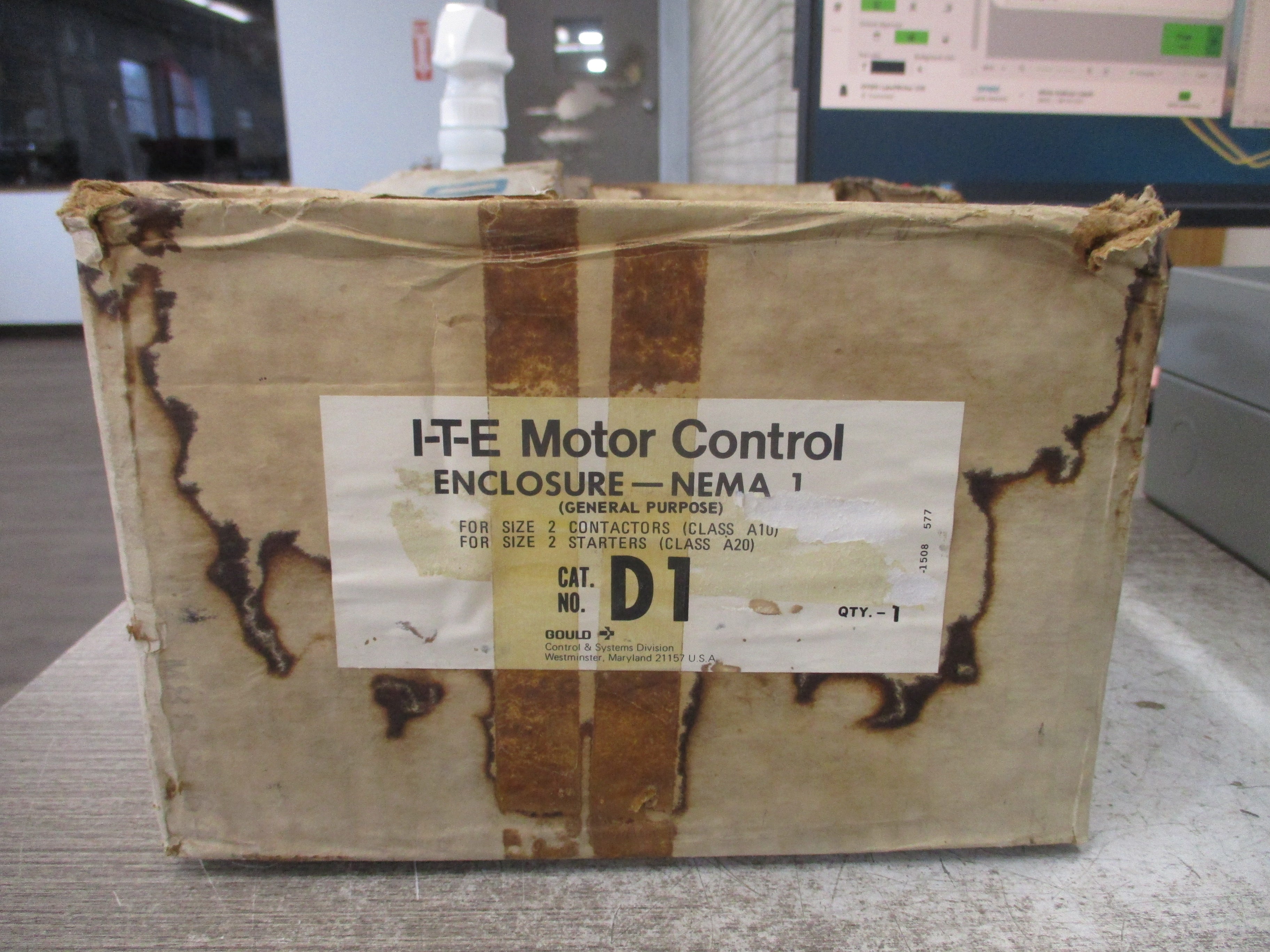 Gould ITE Motor Control Enclosure D1 Nema 1 For Size 2 *Box Shelf Wear*