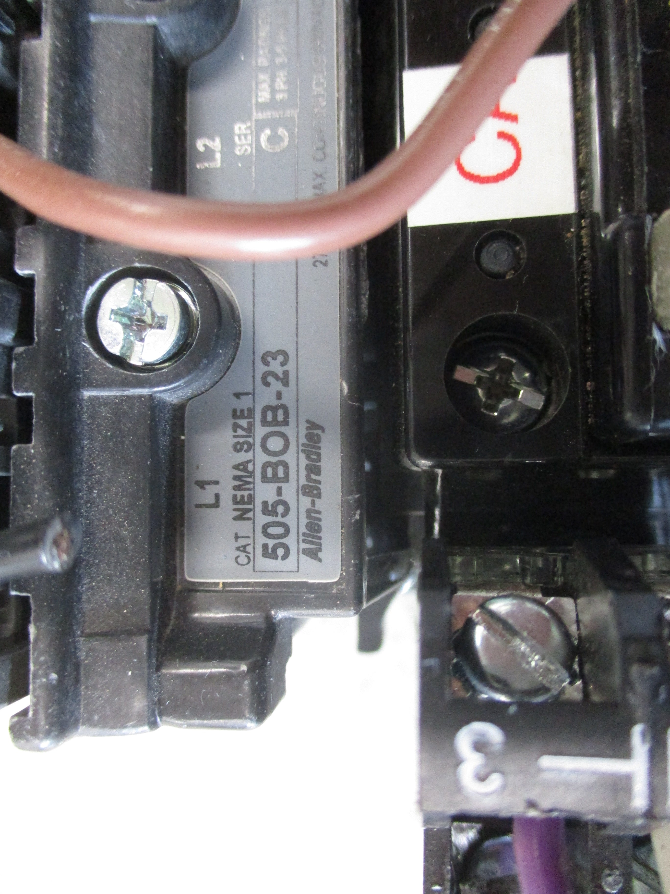 Allen-Bradley Size 1 Contactor 505-BOB-23 Ser. C 460-480V Coil 27A 600V