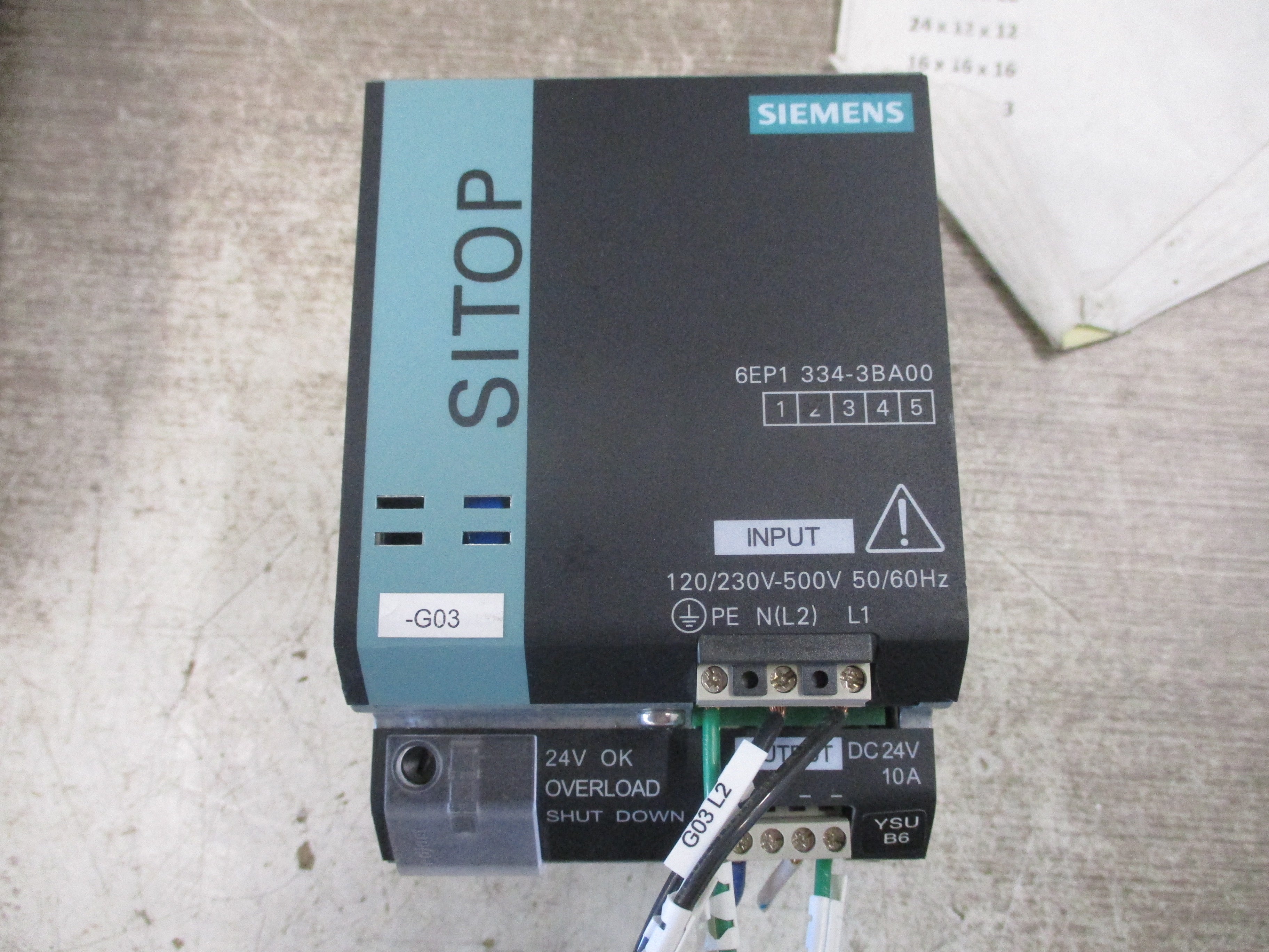 Siemens SITOP Power Supply 6EP1334-3BA00 Input: 120-230V AC / 230-500V AC 4.4A