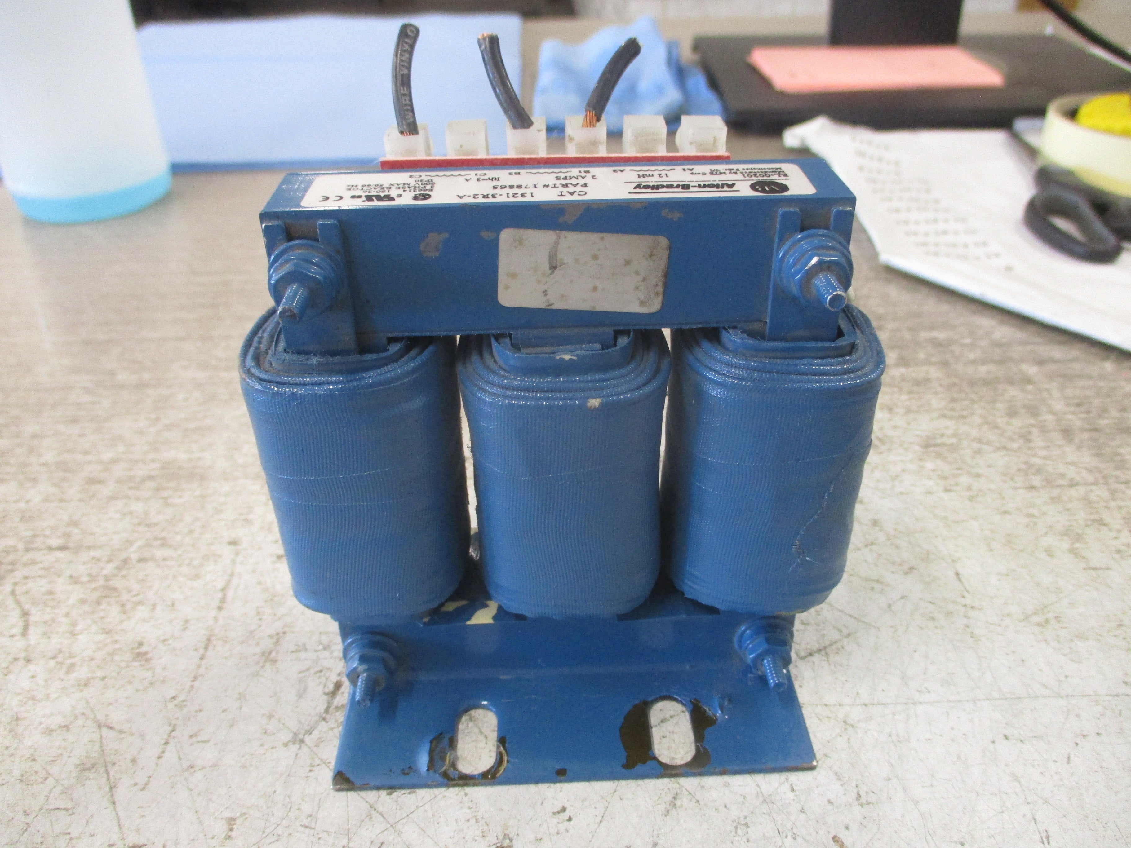 Allen-Bradley 1321-3R2-A Line Reactor 178865 12mH 2A 3Ph 600V 50/60Hz Used