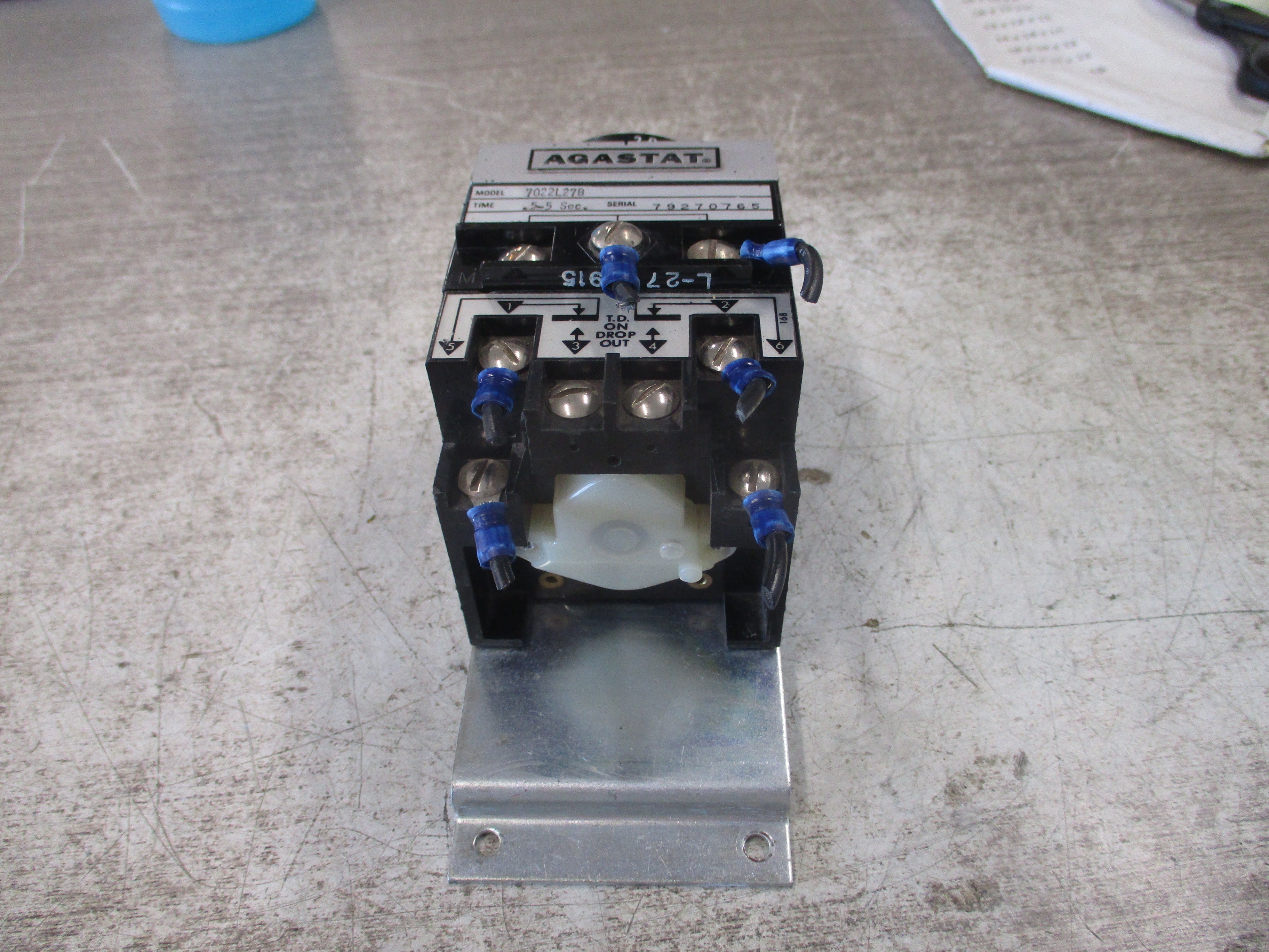 Agastat Timer 7022L27B Time: 0.5-5 Sec. Used