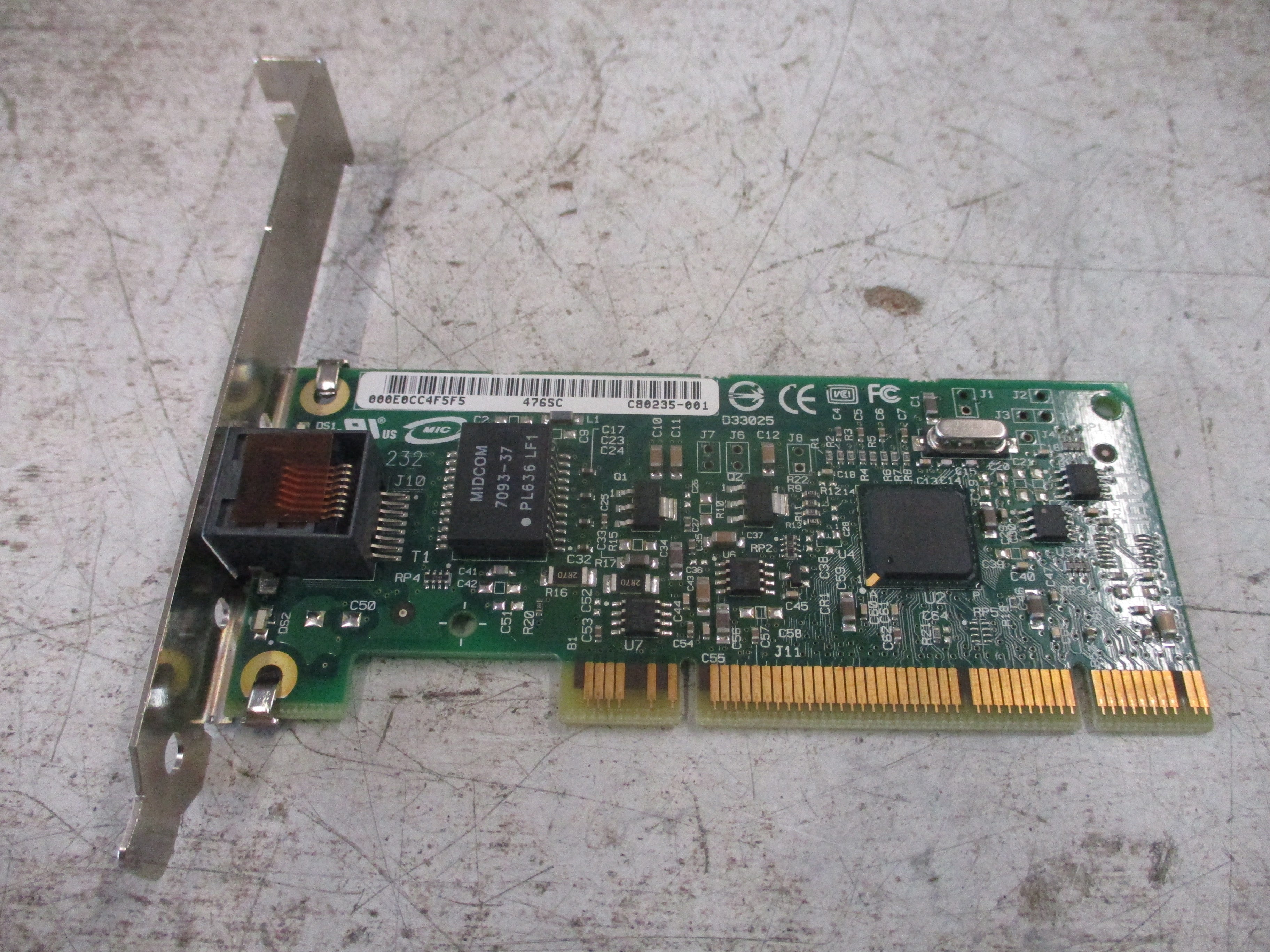 Intel PRO/1000GT Gigabit Ethernet Adapter C80235-001 PCI Used