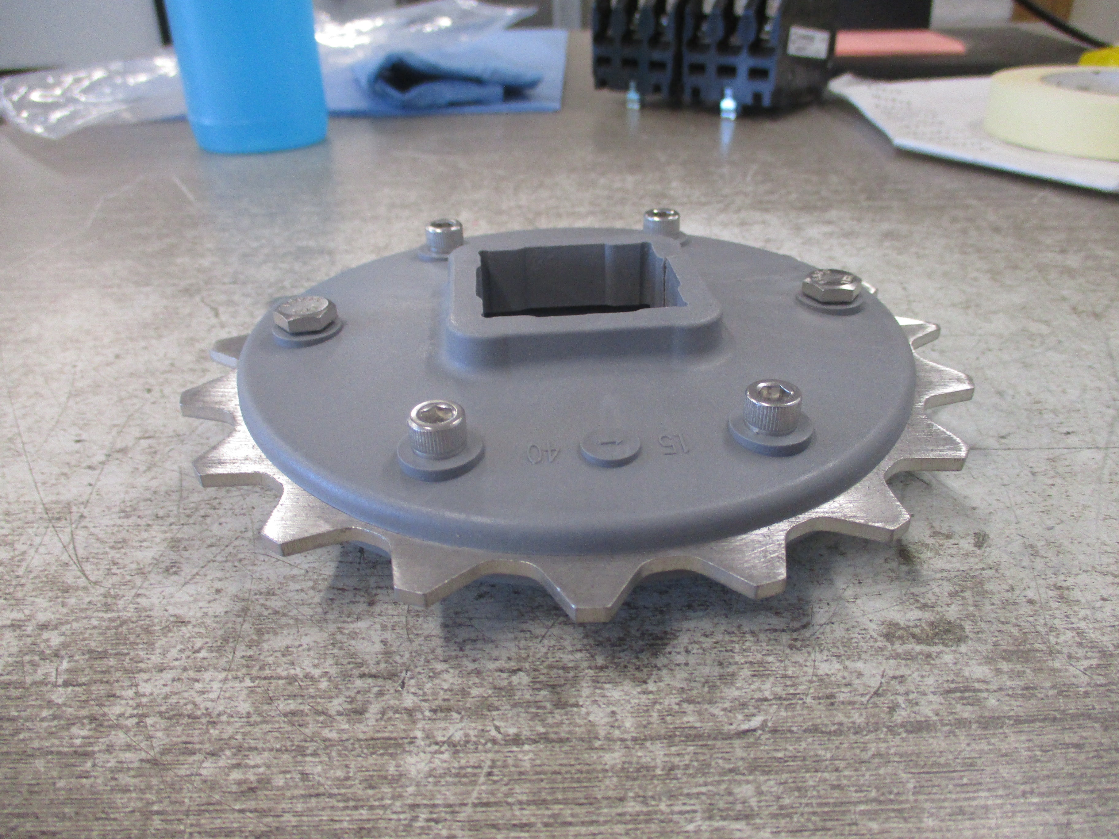 Intralox Series 100 Sprocket S4D1XXCVE7MT-10 19T 1.5" Square Bore New Surplus