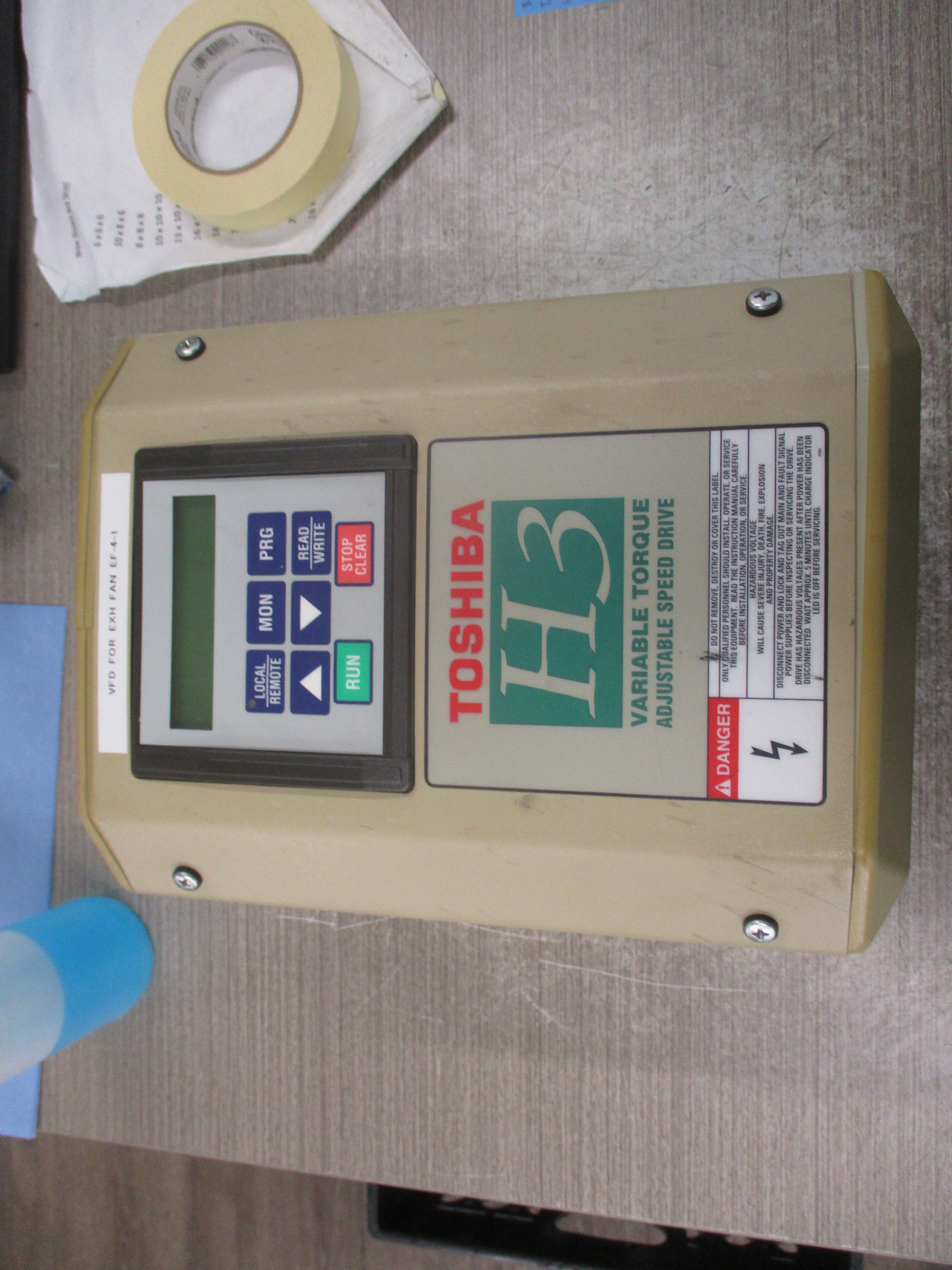 Toshiba H3 AC Drive VT130H3U4080 7.5HP 3Ph Input: 460V 12A 3p 50/60Hz