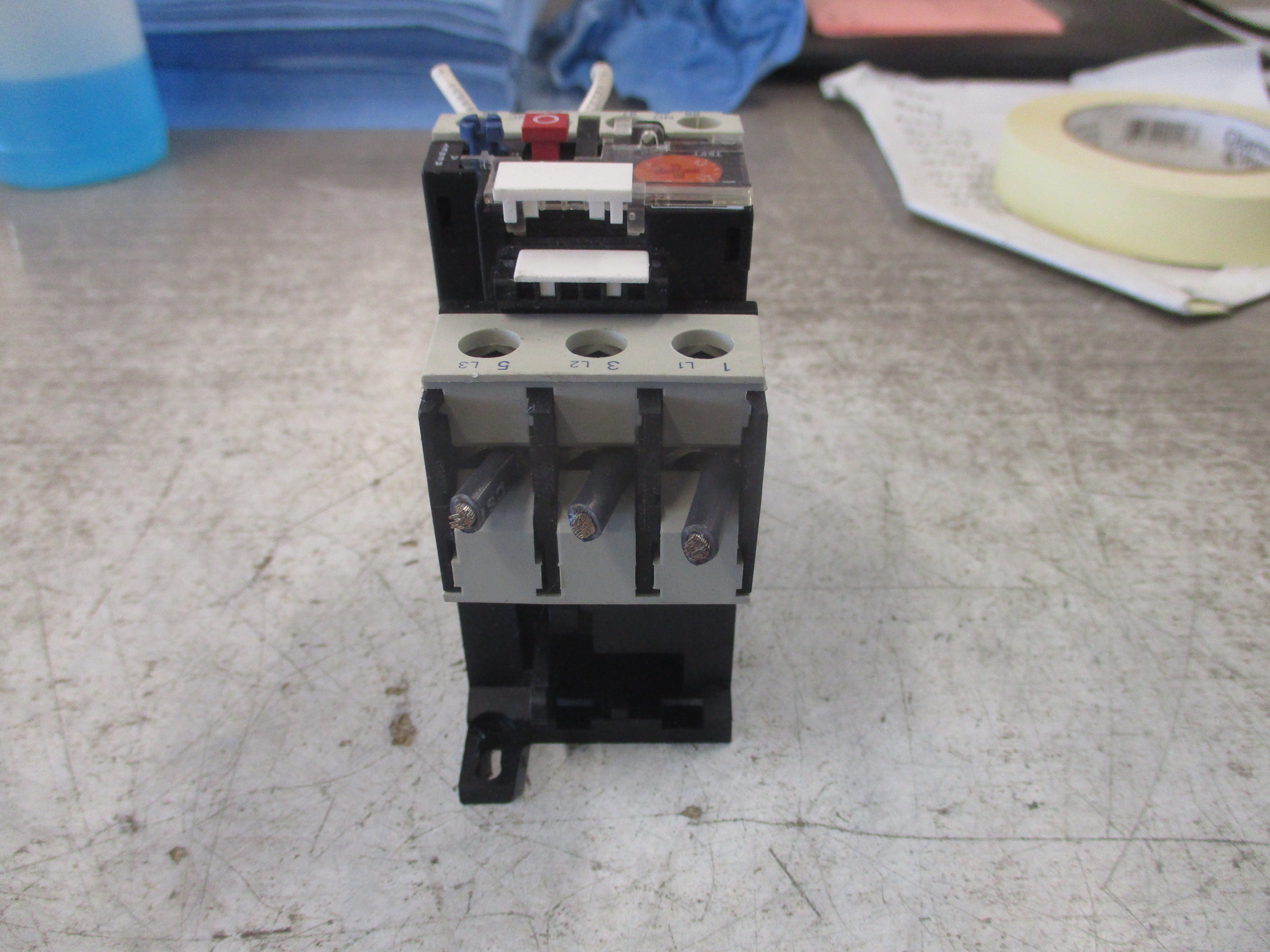 Telemecanique Solid State Overload LR2 D1516 Trip: 6-13A W/DIN Rail Adapter Used