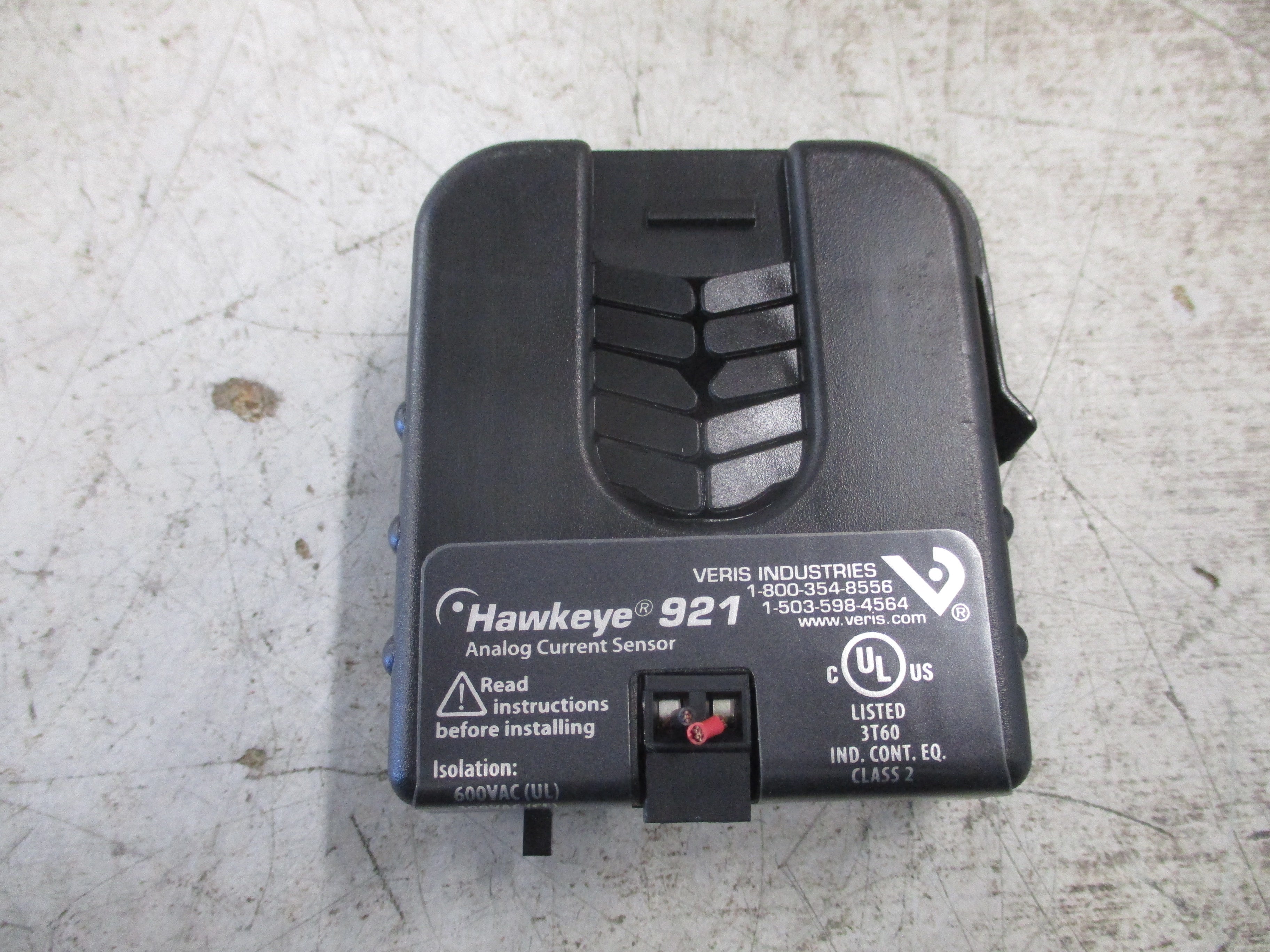 Veris Hawkeye 921 Analog Current Sensor H921 Output: 4-20mA Used