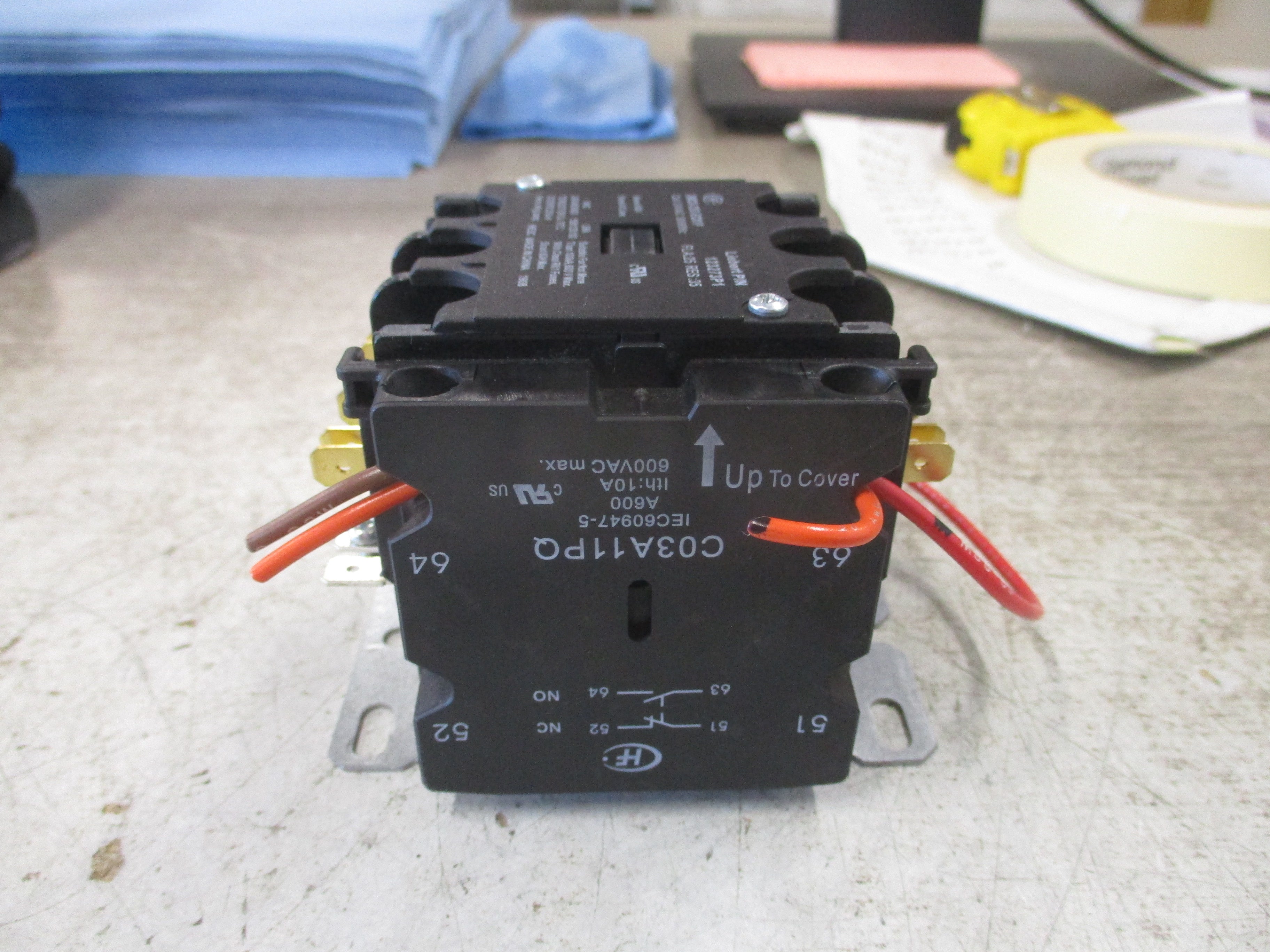 Liebert Contactor 123273P1 25A 600V 24V Coil Used