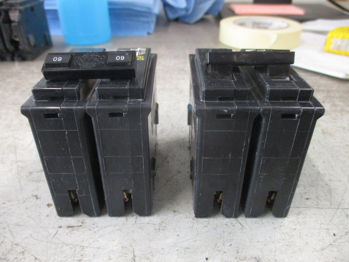 Square D Clip-On Circuit Breaker HOM260 60A 100/240V 2P *Lot of 2* Used