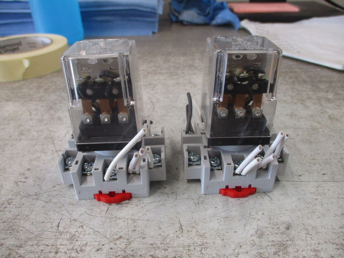 Tyco Potter & Brumfield Relay KRPA-14AG-120 120V Coil W/Base *Lot of 2* Used