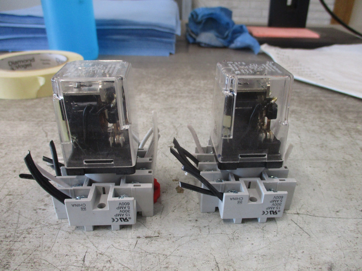 Tyco Potter & Brumfield Relay KRPA-14AG-120 120V Coil W/Base *Lot of 2* Used